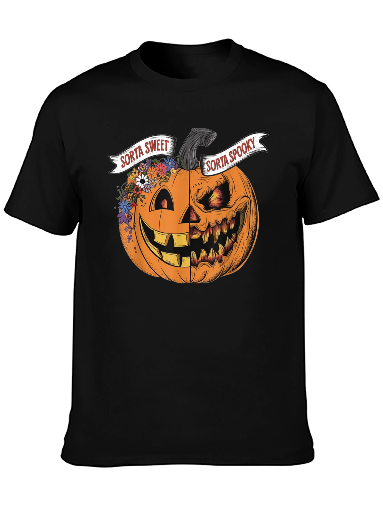 Sorta Sweet Sorta Spooky Pumpkin Halloween T-Shirt