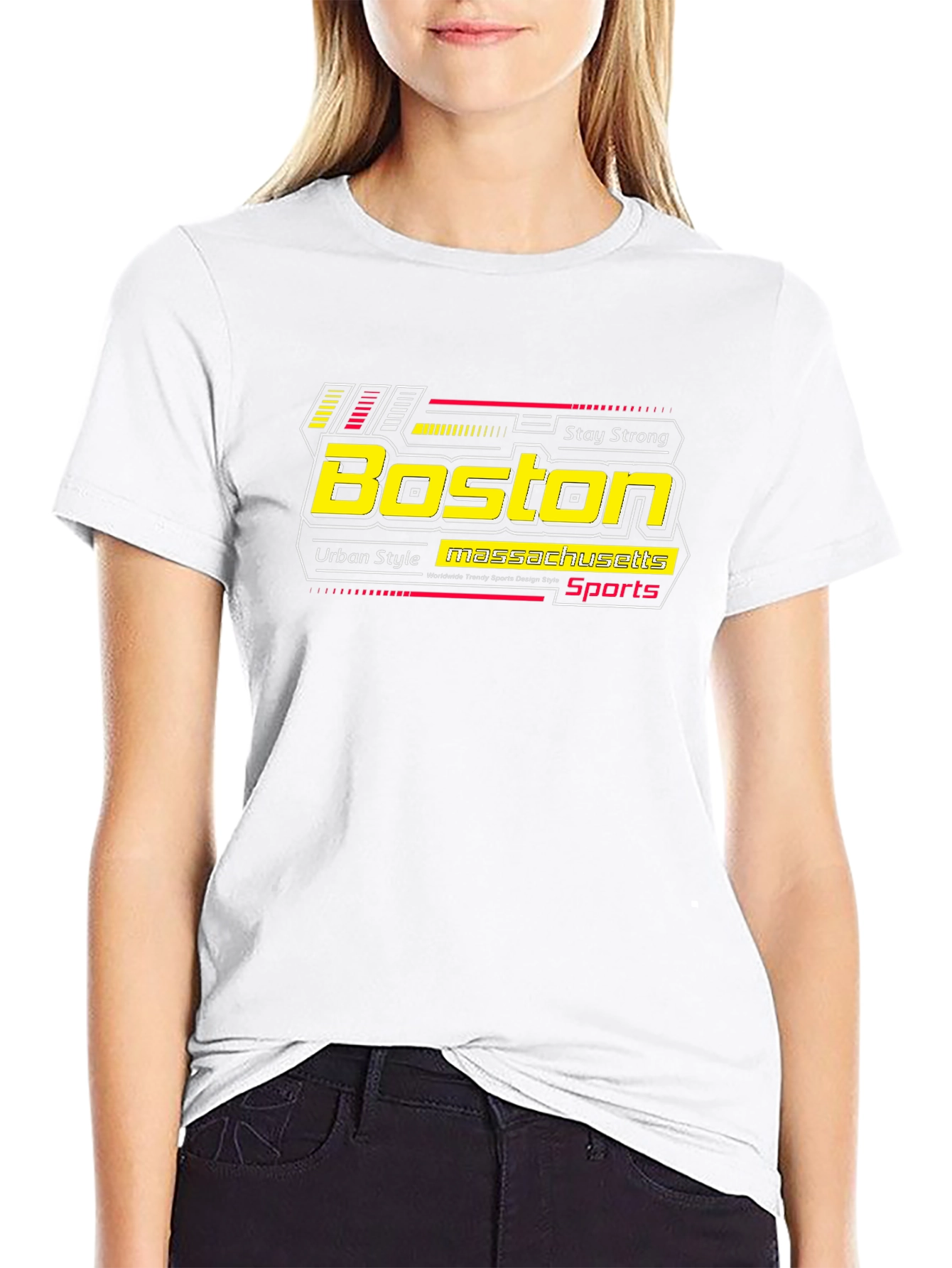 Boston Sports Graphic Tee - Urban Style Black T-Shirt