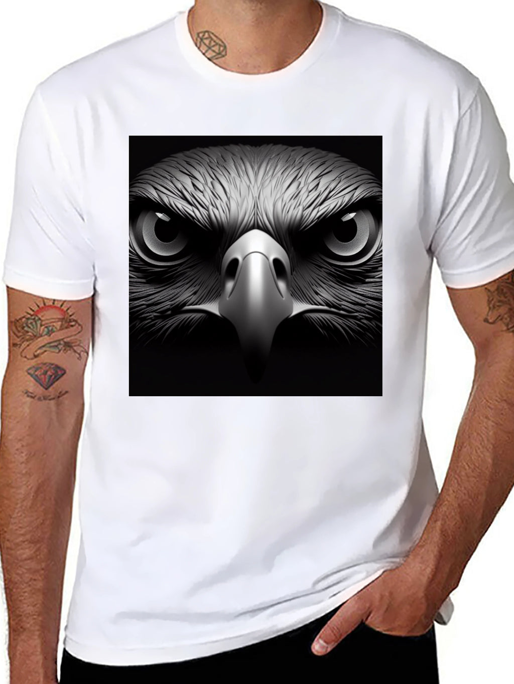 Eagle Eye Graphic Black T-Shirt