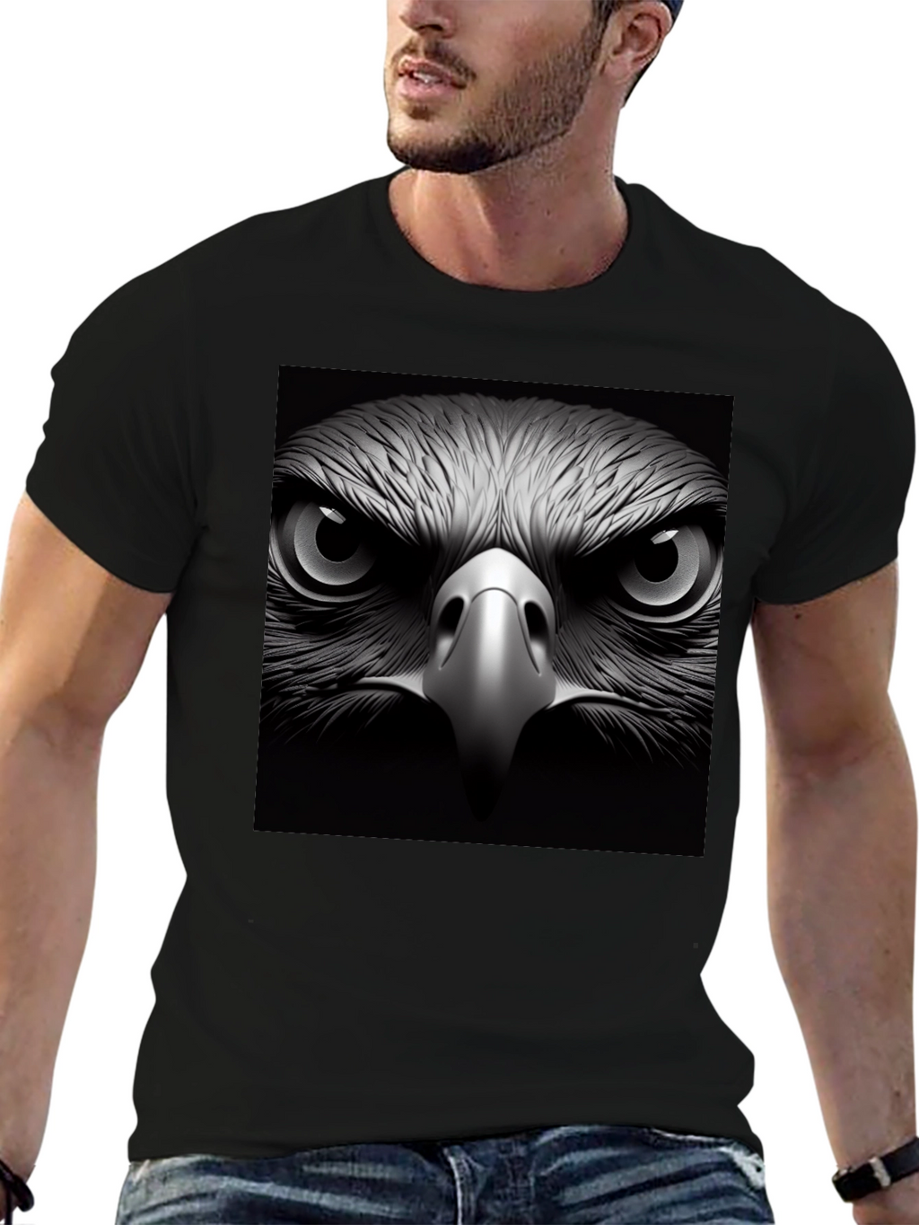 Eagle Eye Graphic Black T-Shirt