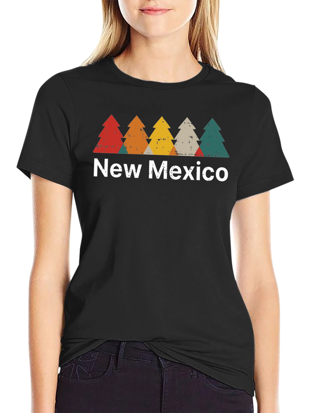 New Mexico Retro Trees Graphic Tee