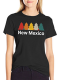 New Mexico Retro Trees Graphic Tee