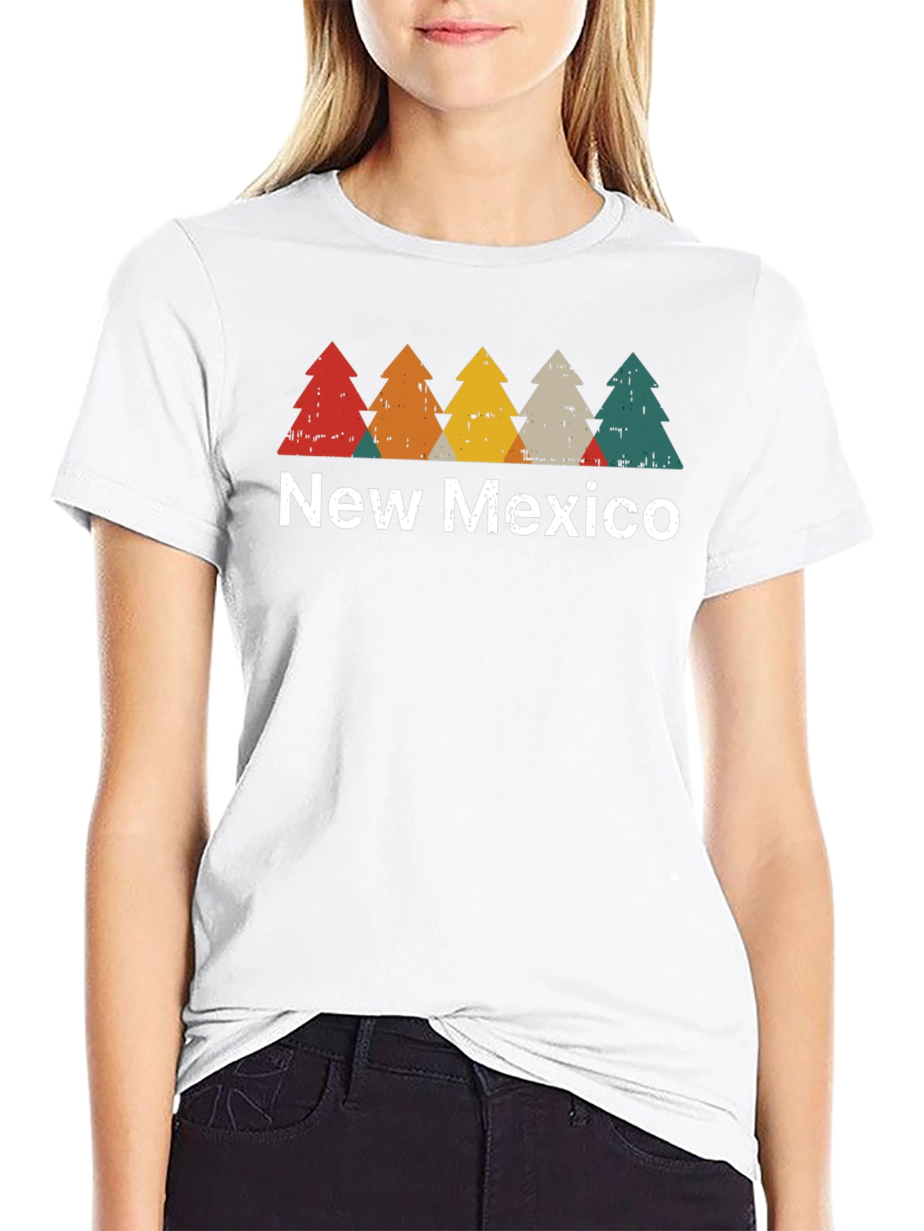 New Mexico Retro Trees Graphic Tee