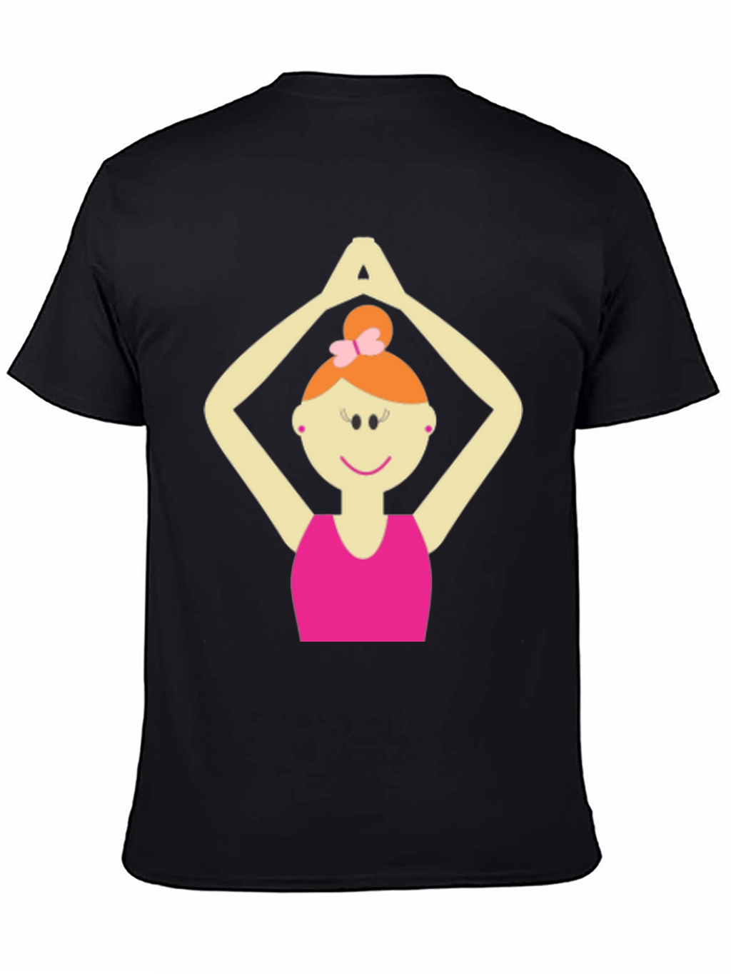 Yoga Girl Graphic Tee - Black Cotton T-Shirt