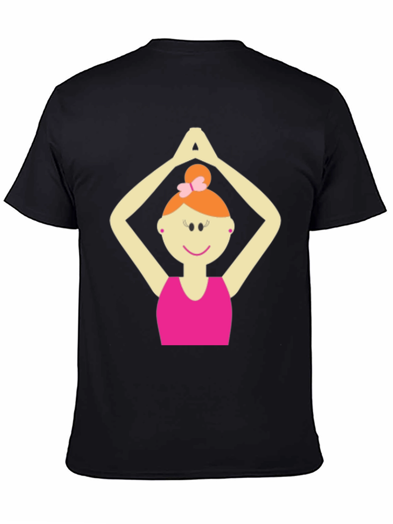 Yoga Girl Graphic Tee - Black Cotton T-Shirt