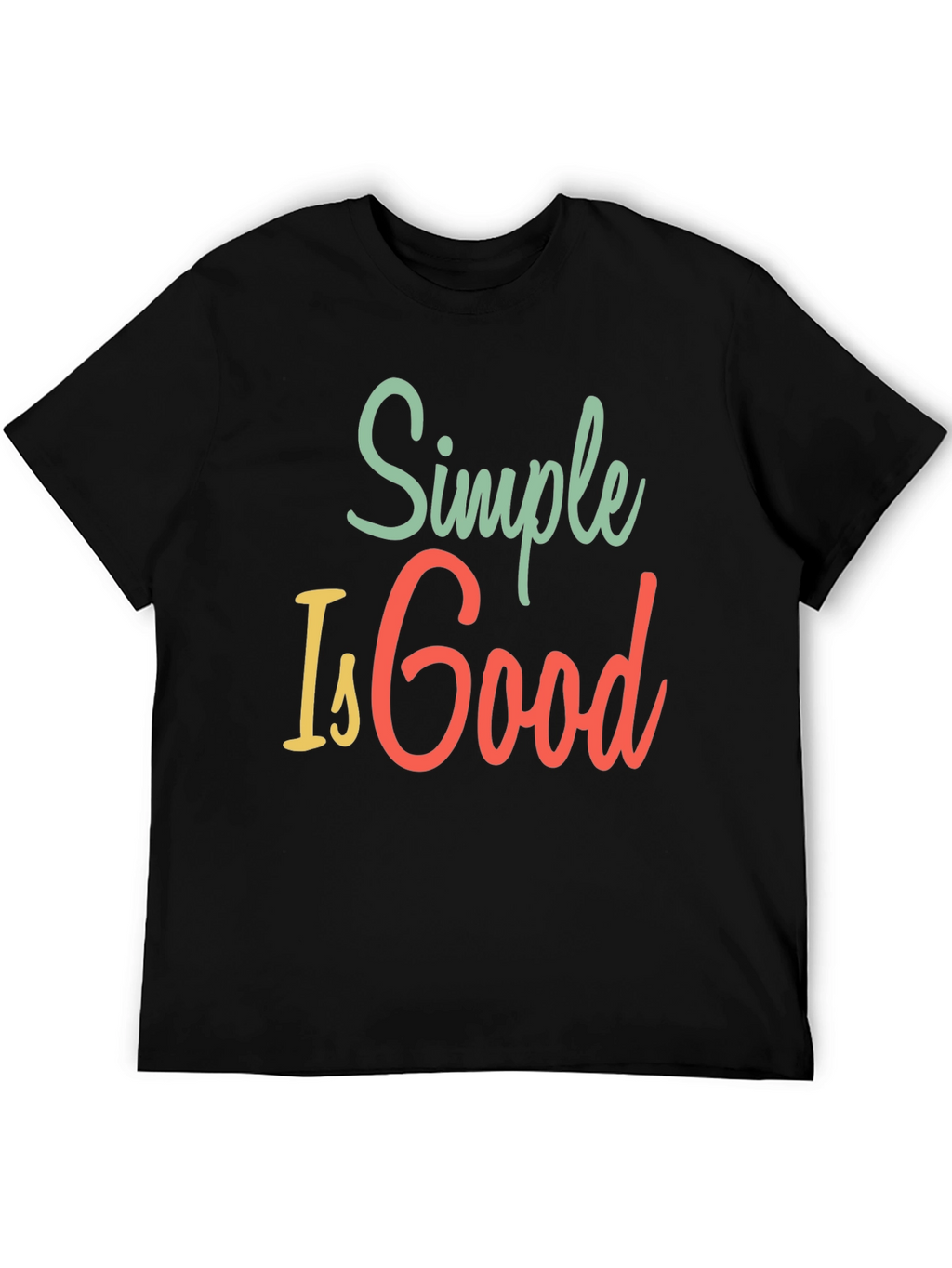 Simple Is Good Graphic Tee - Mens Black T-Shirt