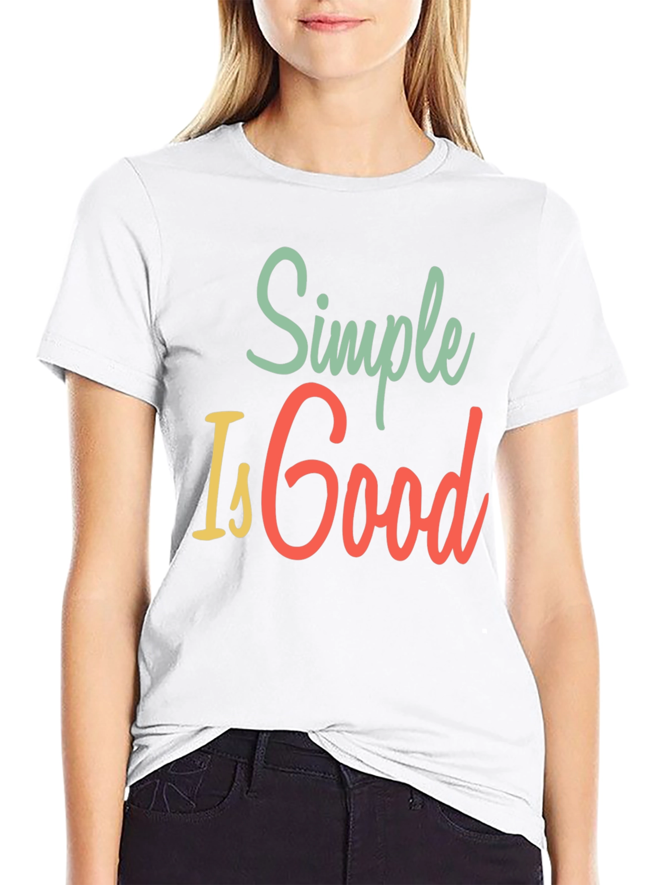 Simple Is Good Graphic Tee - Mens Black T-Shirt