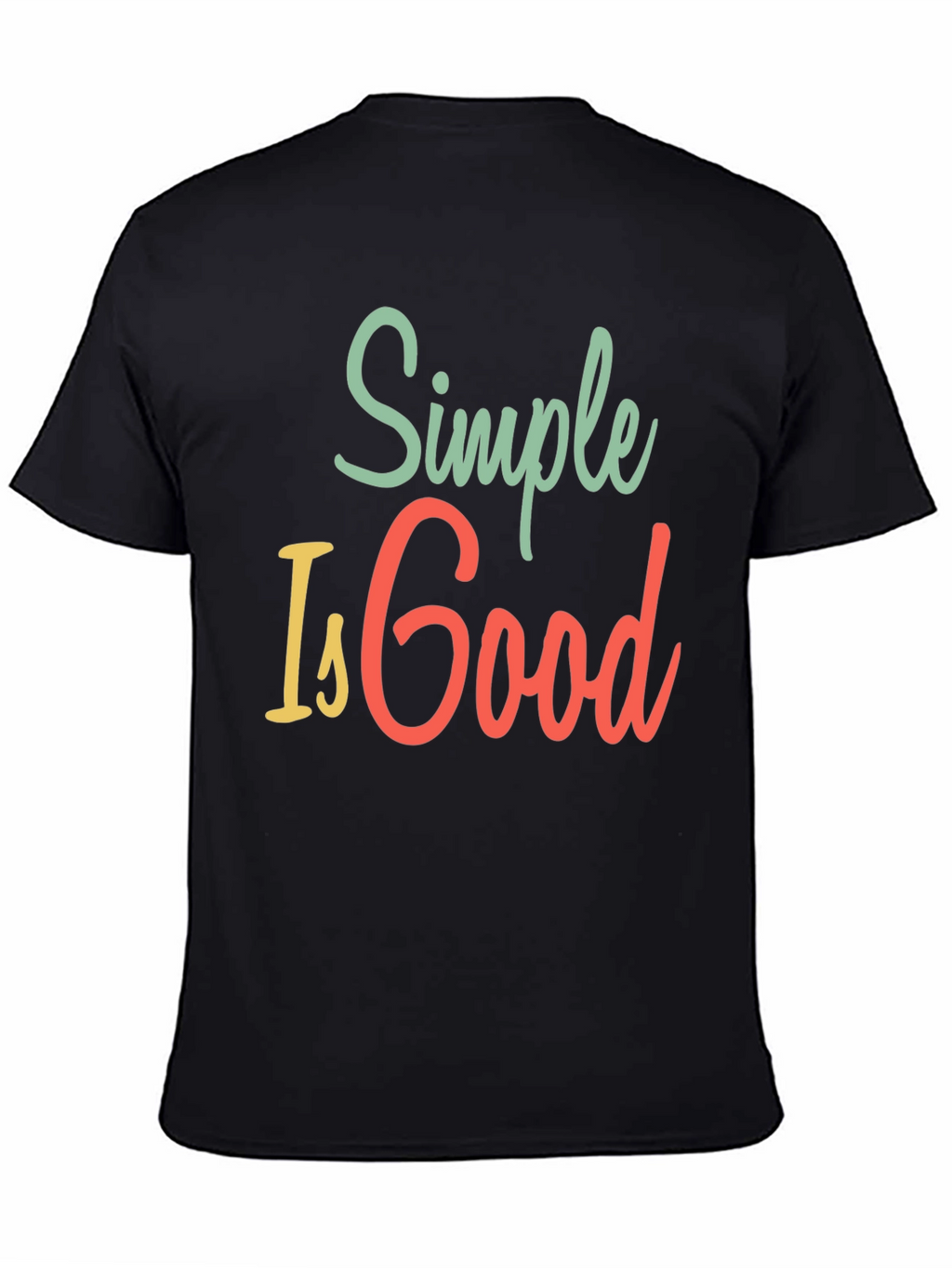Simple Is Good Graphic Tee - Mens Black T-Shirt