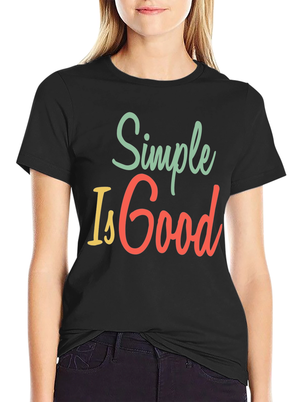 Simple Is Good Graphic Tee - Mens Black T-Shirt