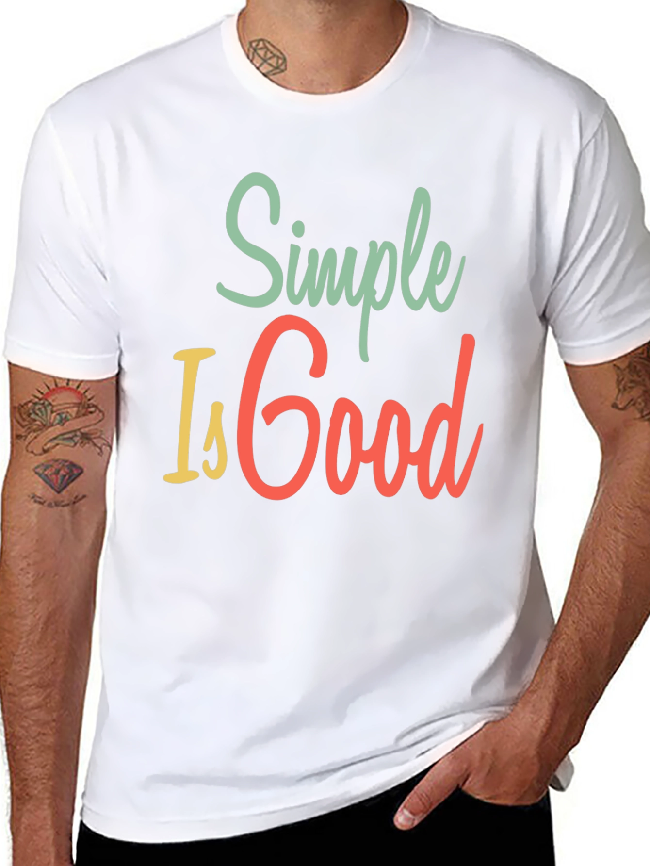 Simple Is Good Graphic Tee - Mens Black T-Shirt