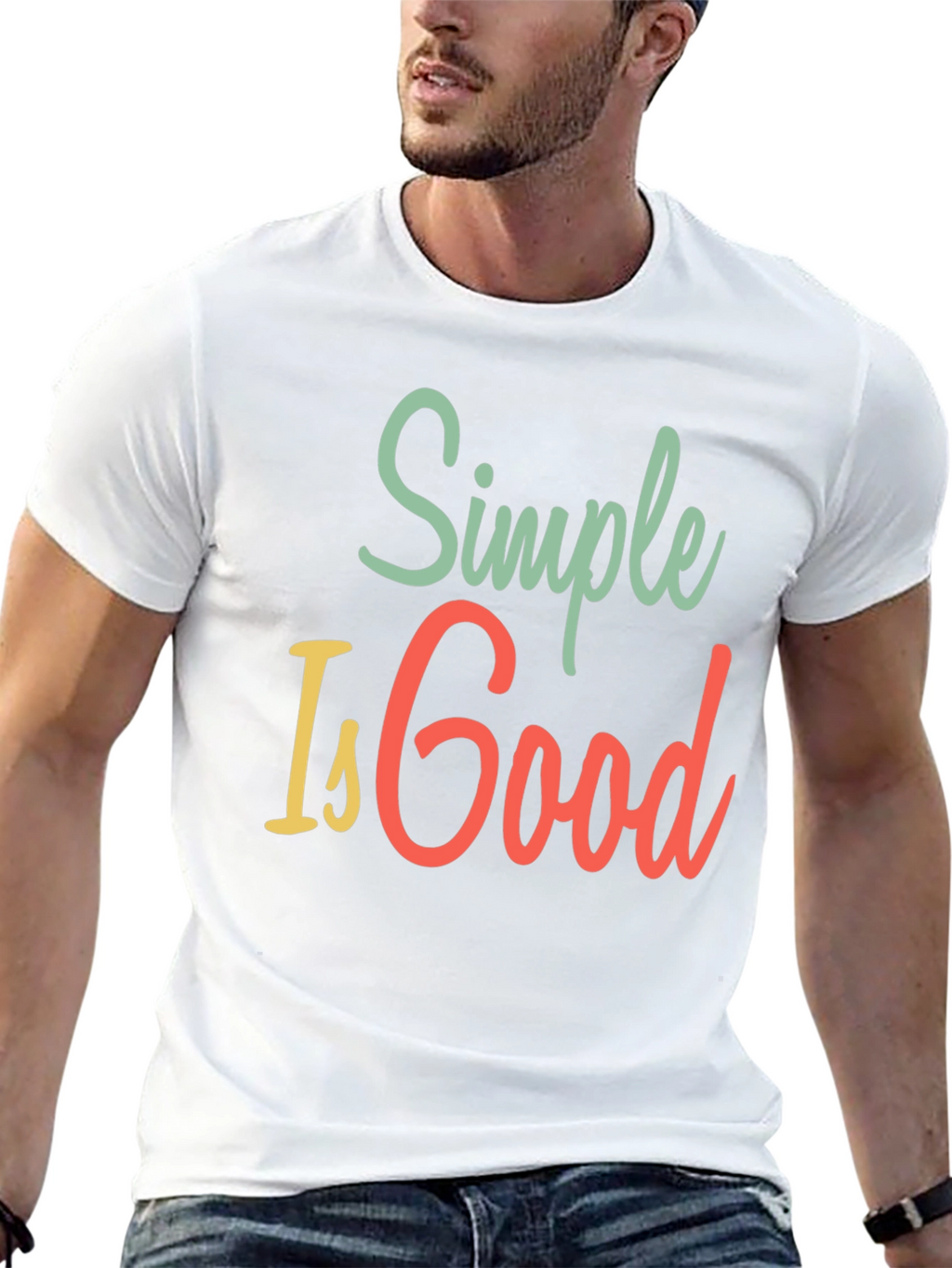 Simple Is Good Graphic Tee - Mens Black T-Shirt