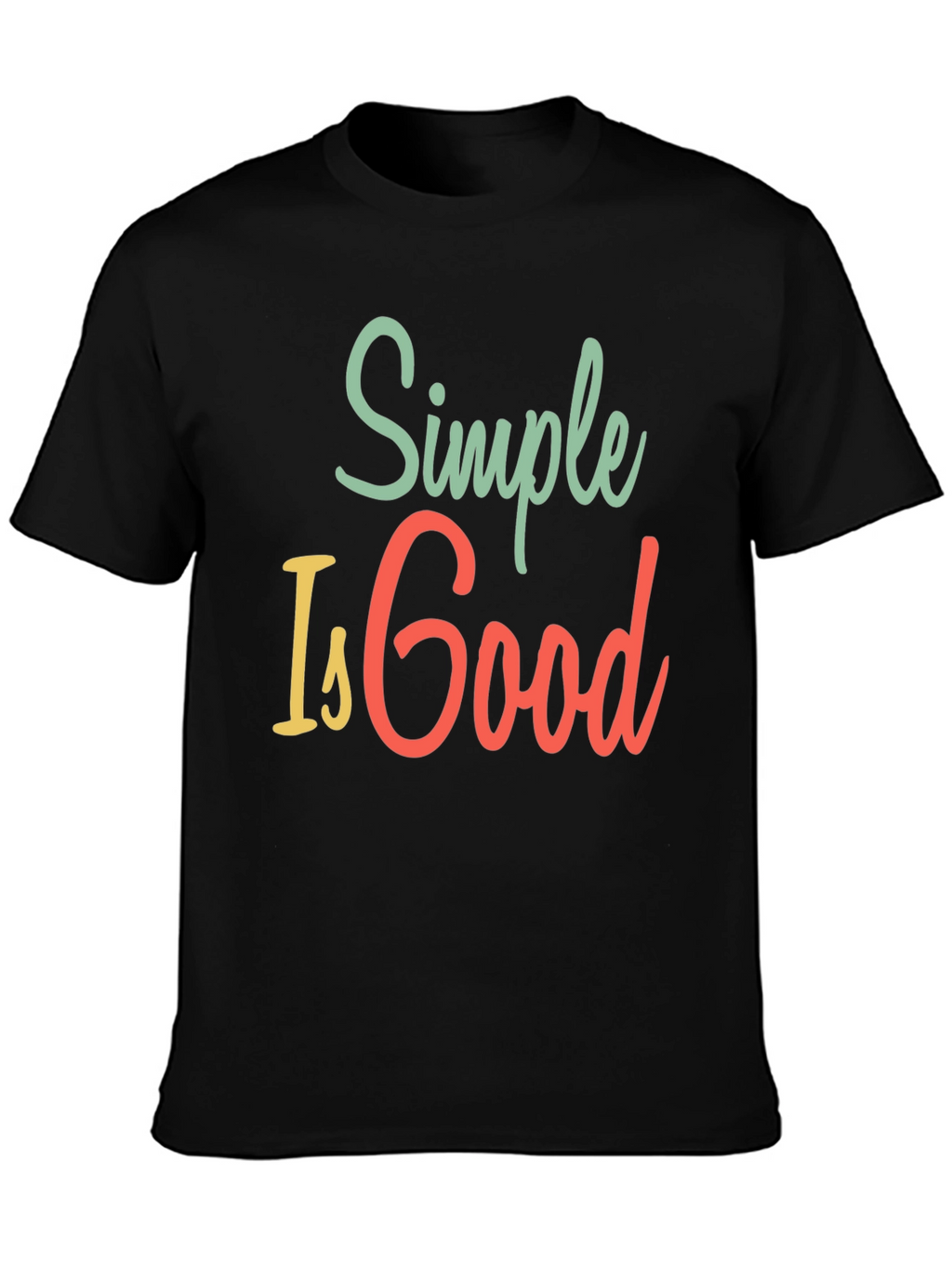 Simple Is Good Graphic Tee - Mens Black T-Shirt