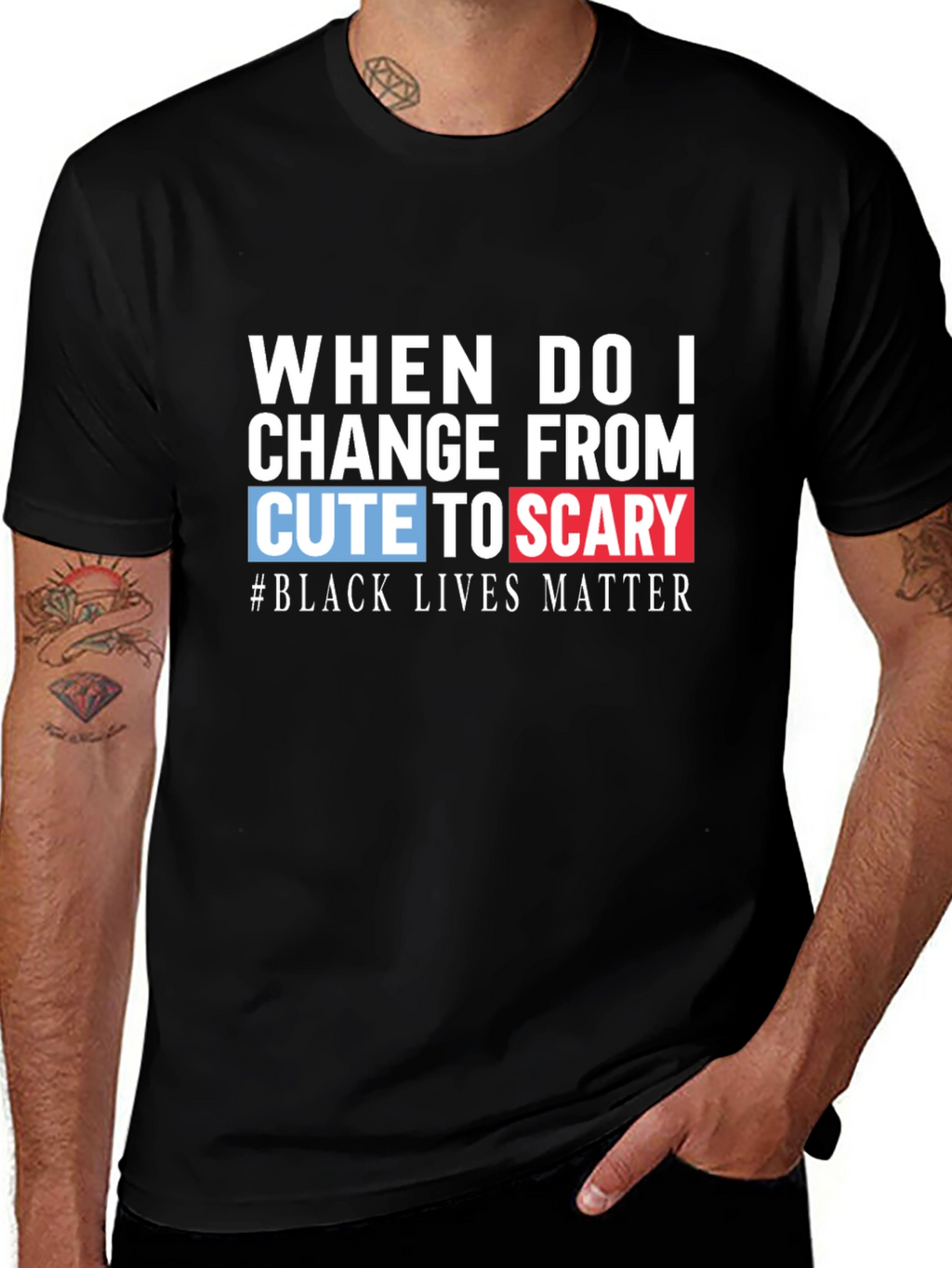 Cute to Scary Black Lives Matter Graphic Tee