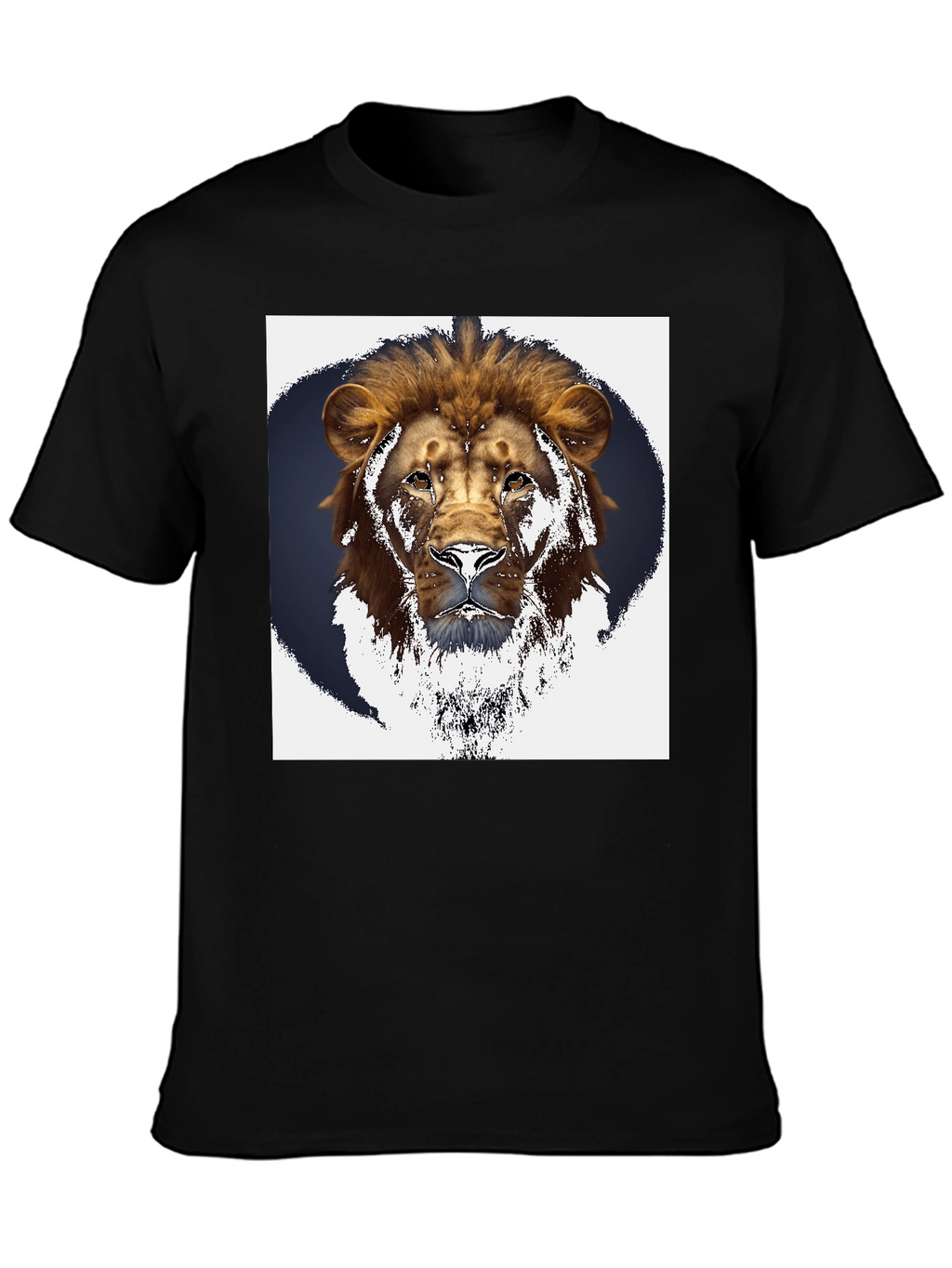 Lion Graphic Black T-Shirt - Bold Animal Print