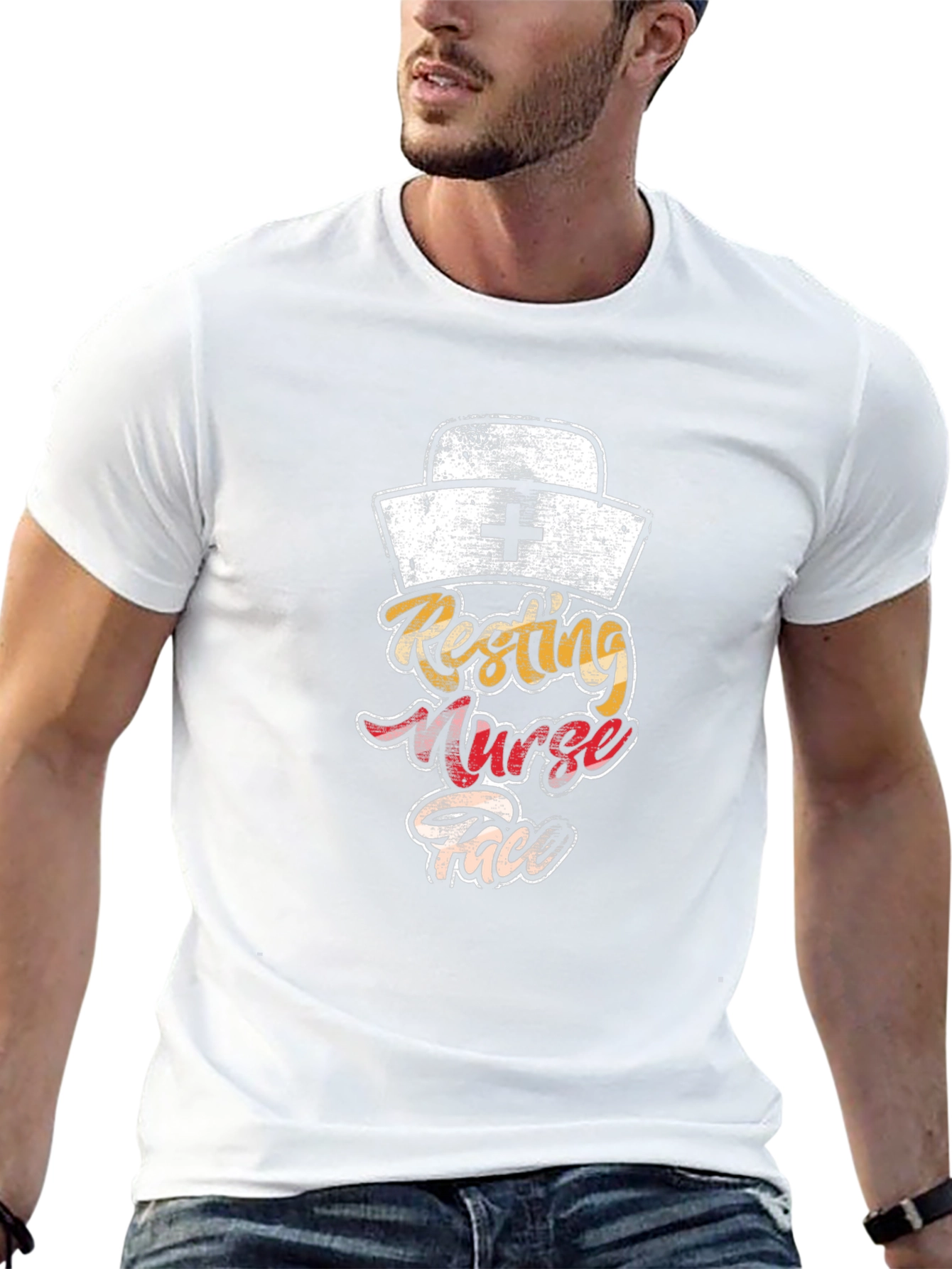 Resting Nurse Face Graphic T-Shirt