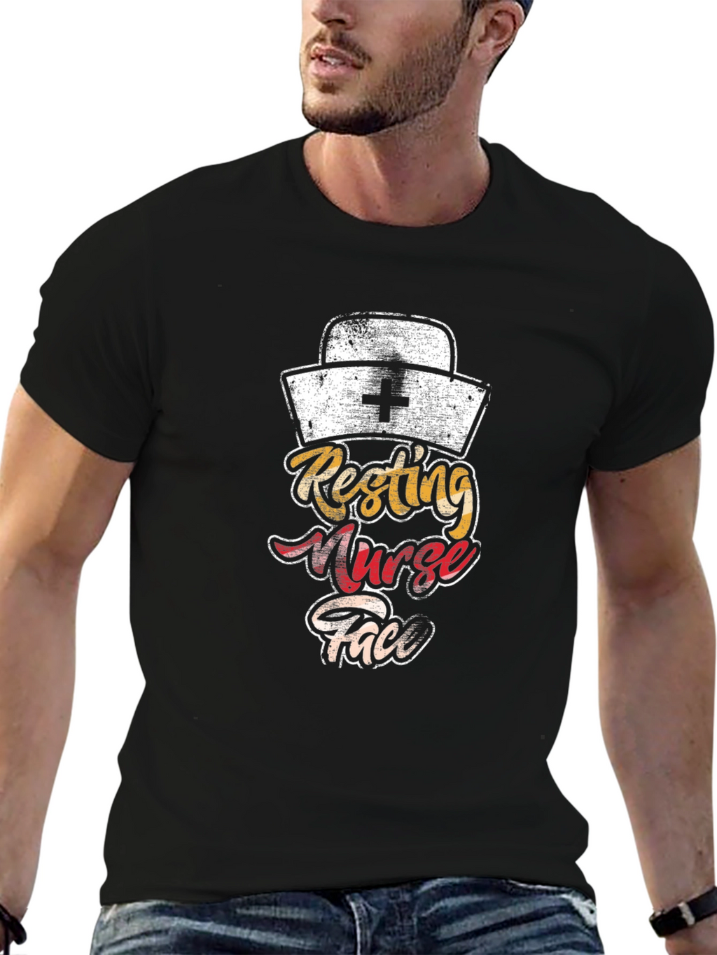 Resting Nurse Face Graphic T-Shirt