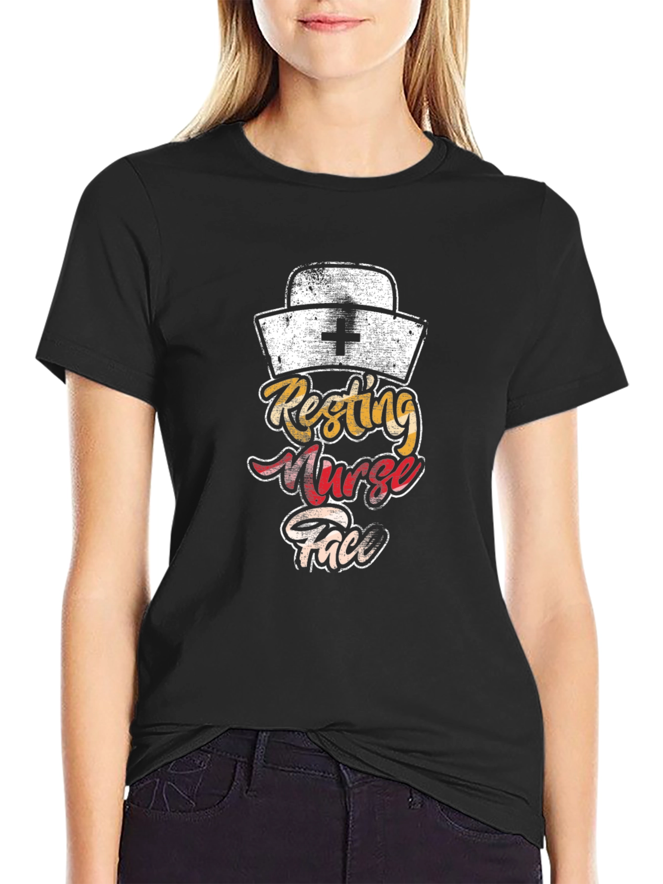 Resting Nurse Face Graphic T-Shirt