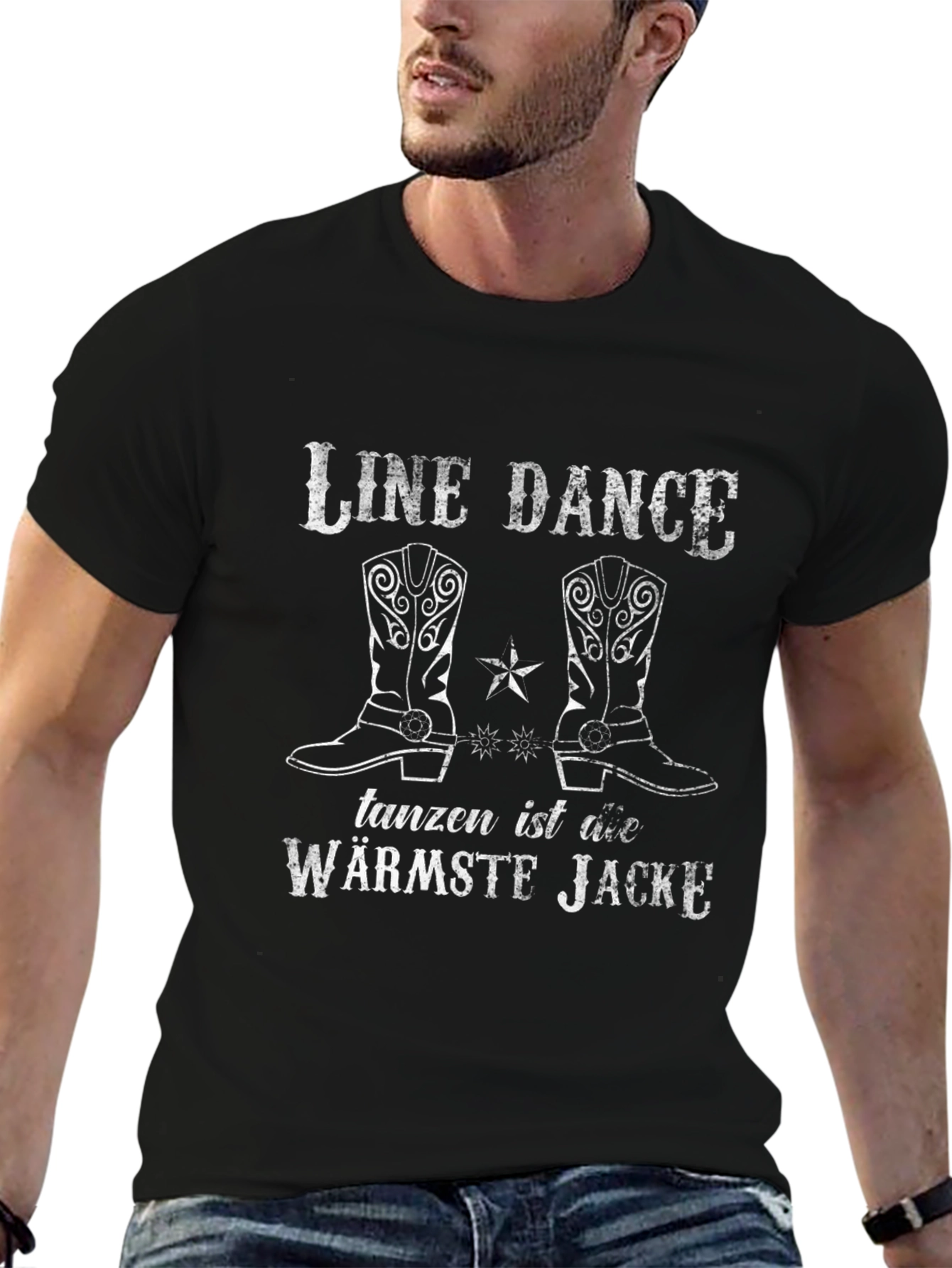 Line Dance Warmest Jacket Graphic T-Shirt