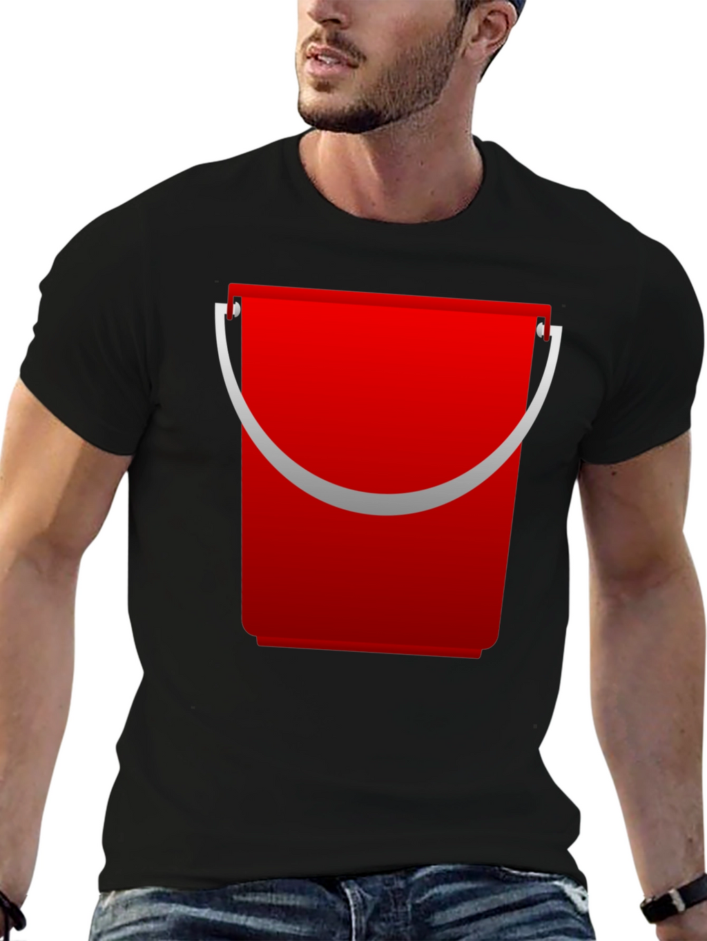 Red Bucket Graphic T-Shirt