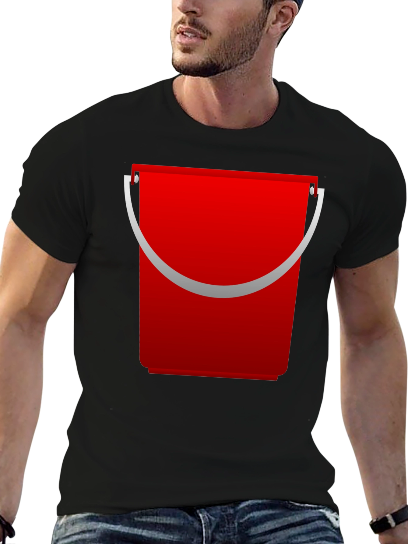 Red Bucket Graphic T-Shirt