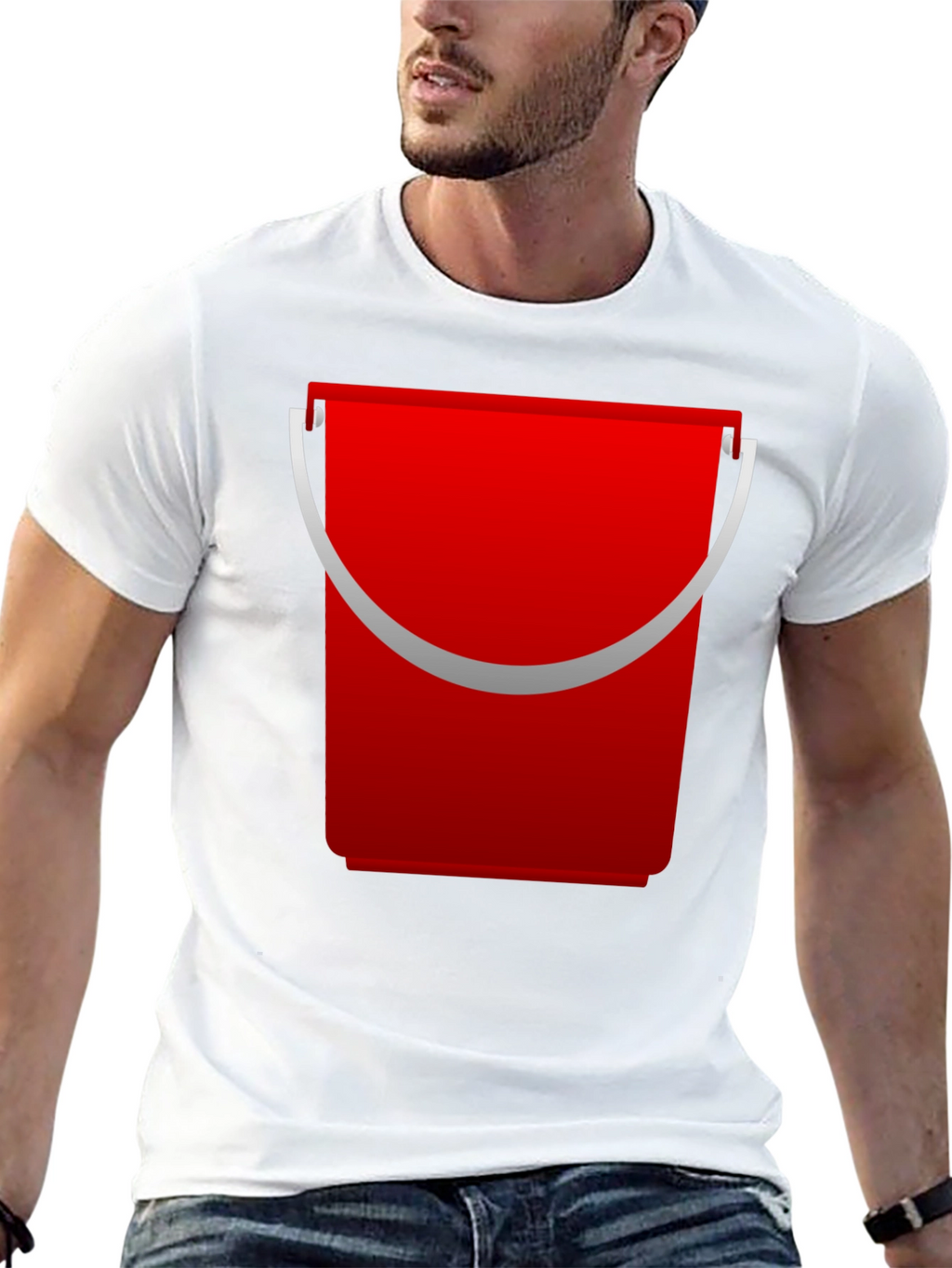 Red Bucket Graphic T-Shirt