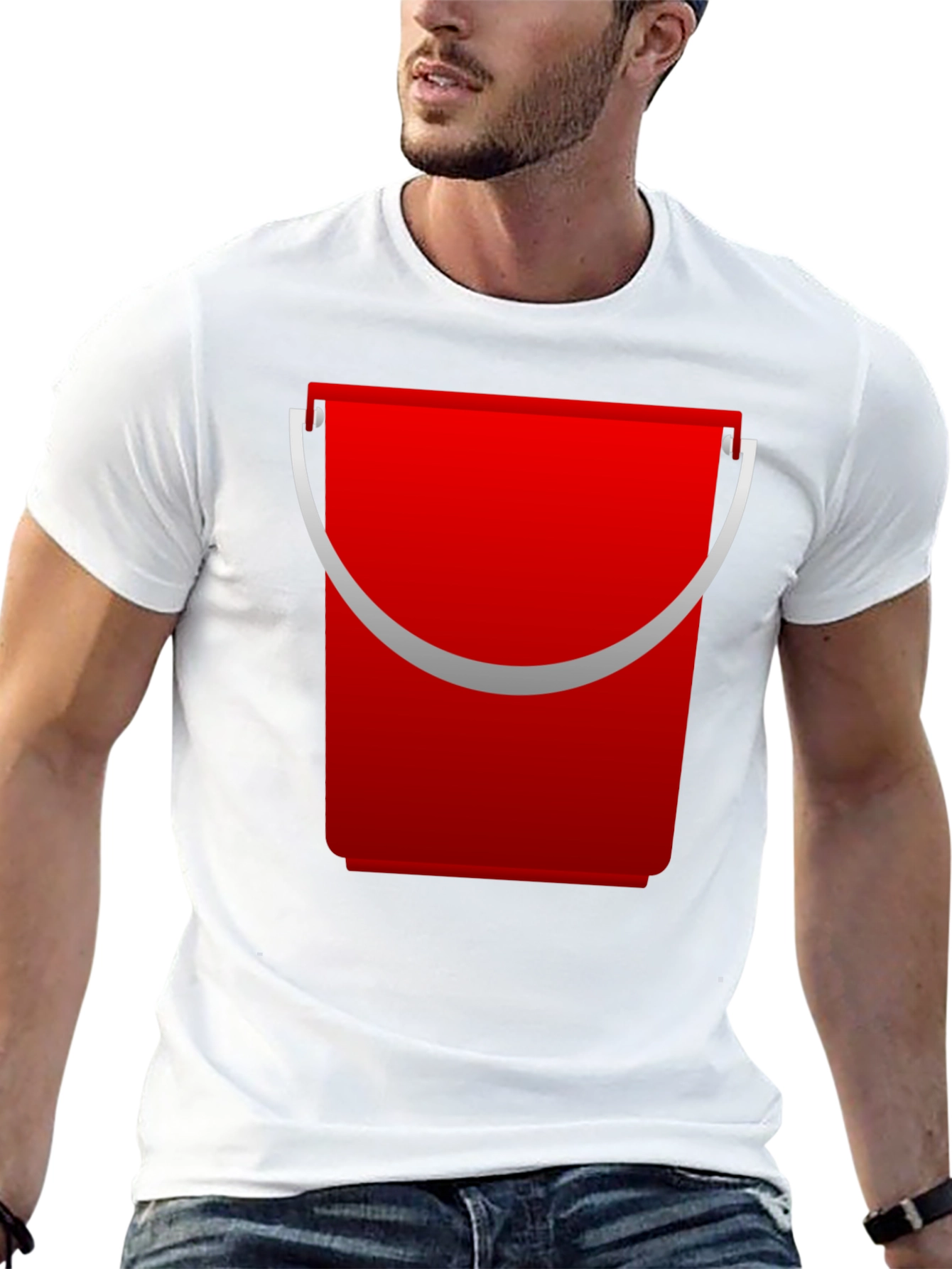 Red Bucket Graphic T-Shirt