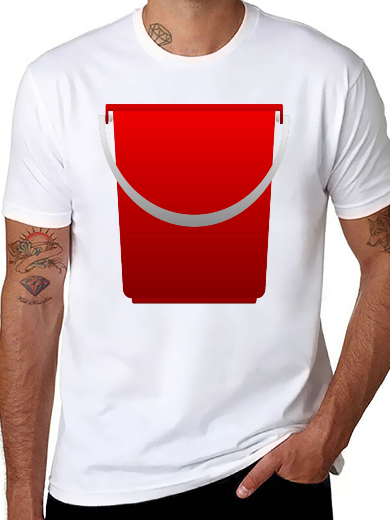 Red Bucket Graphic T-Shirt