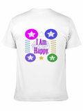 I Am Happy Graphic Tee - Trendy Star Design