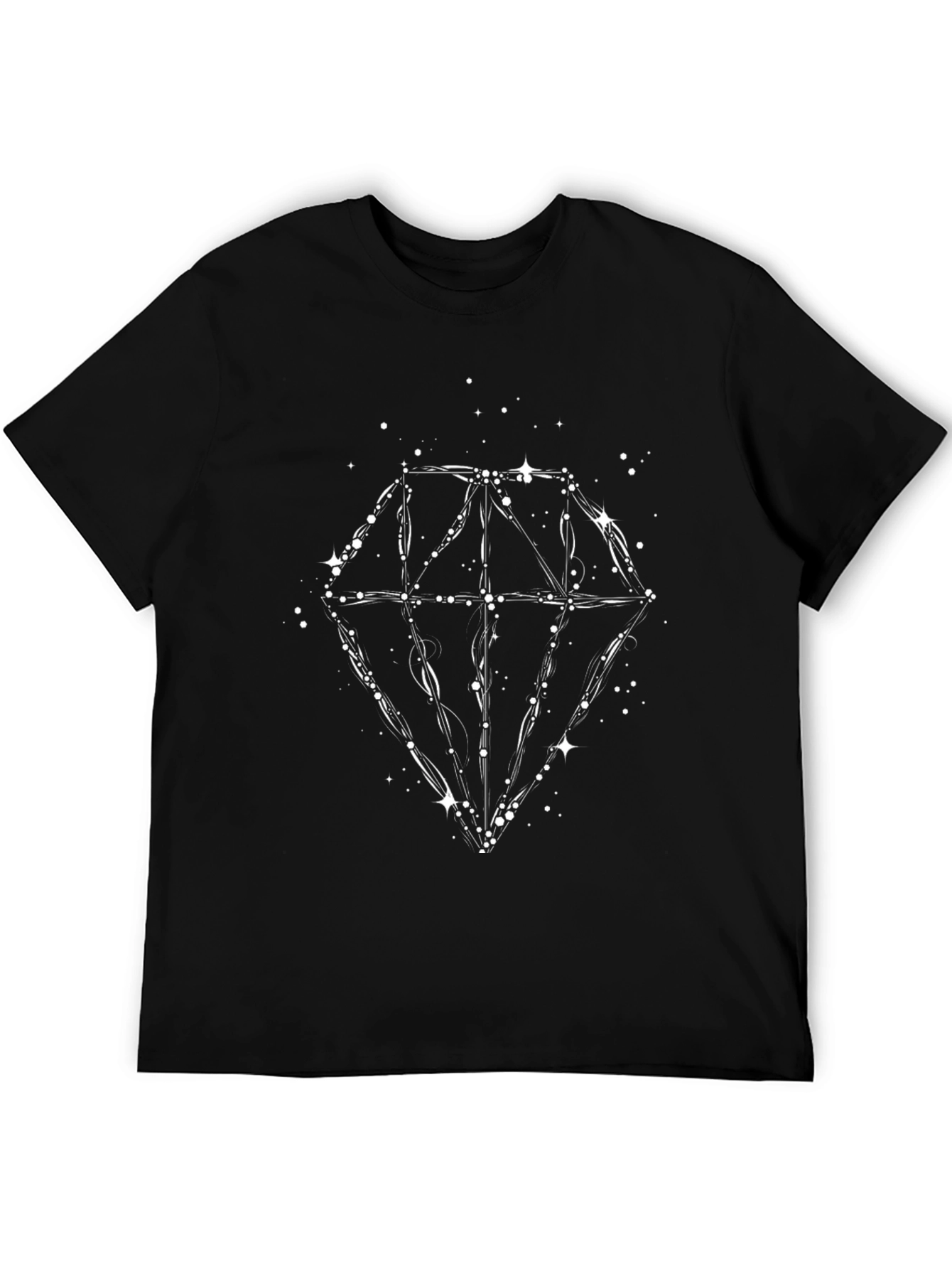 Diamond Graphic Tee - Black Cotton