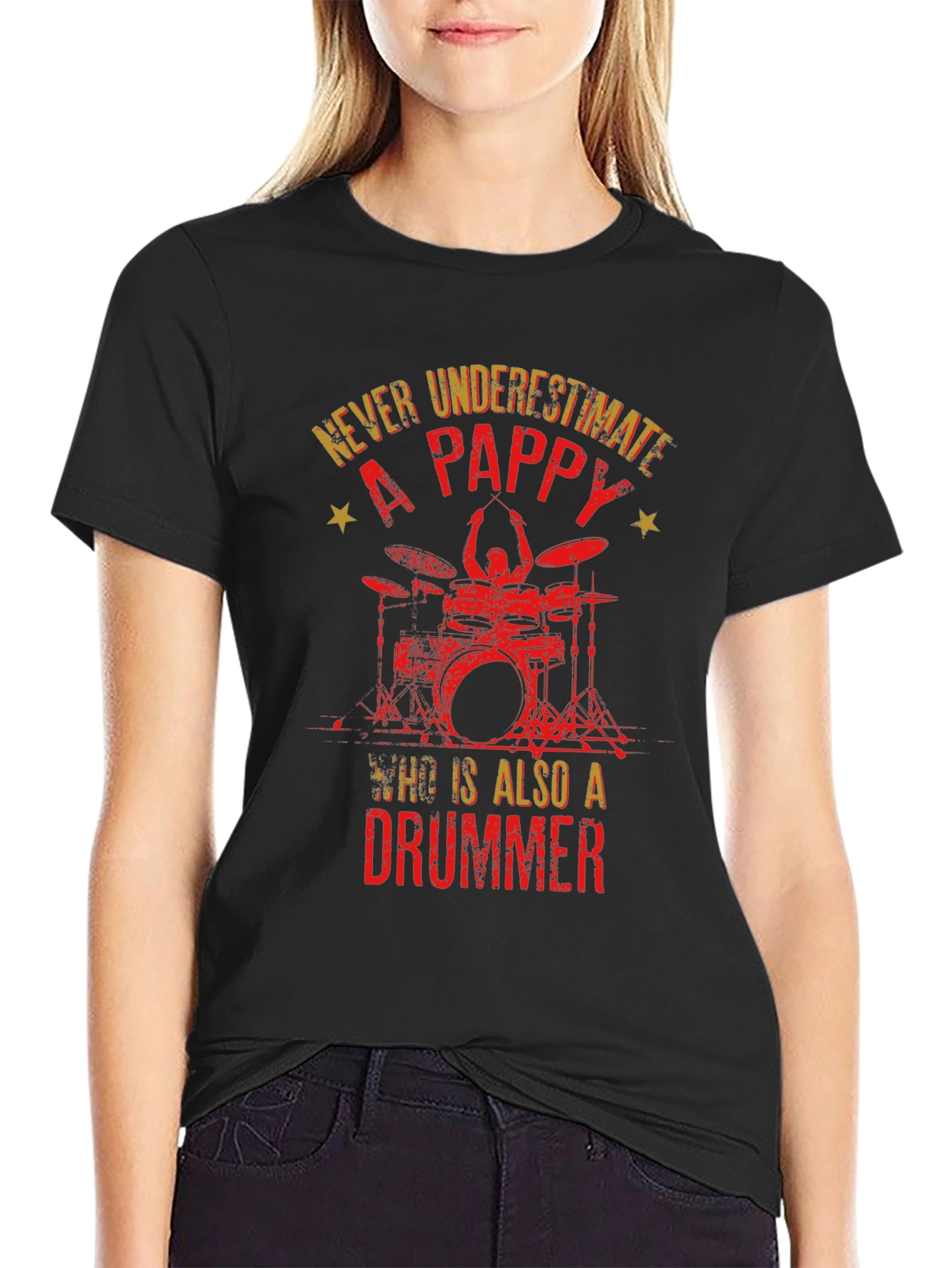 Never Underestimate a Pappy Drummer T-Shirt