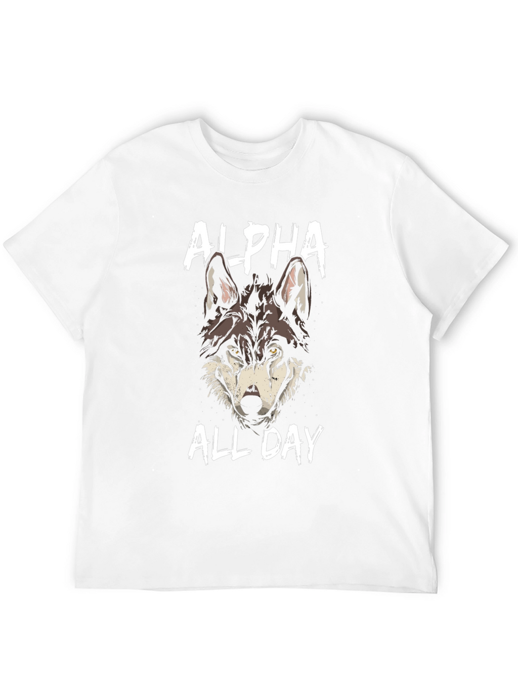 Alpha Wolf Graphic T-Shirt - Black Cotton Tee