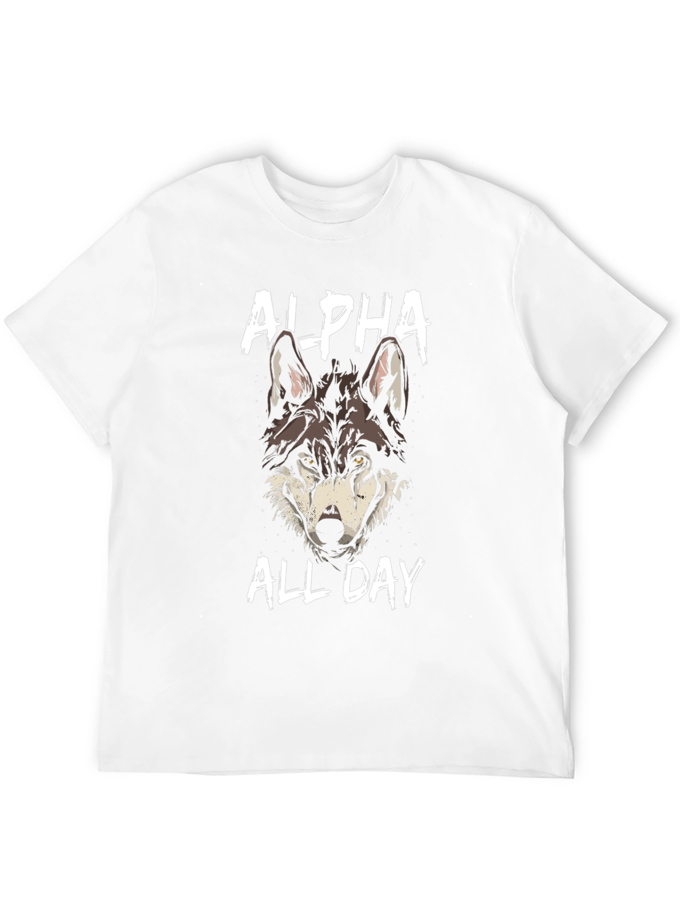 Alpha Wolf Graphic T-Shirt - Black Cotton Tee