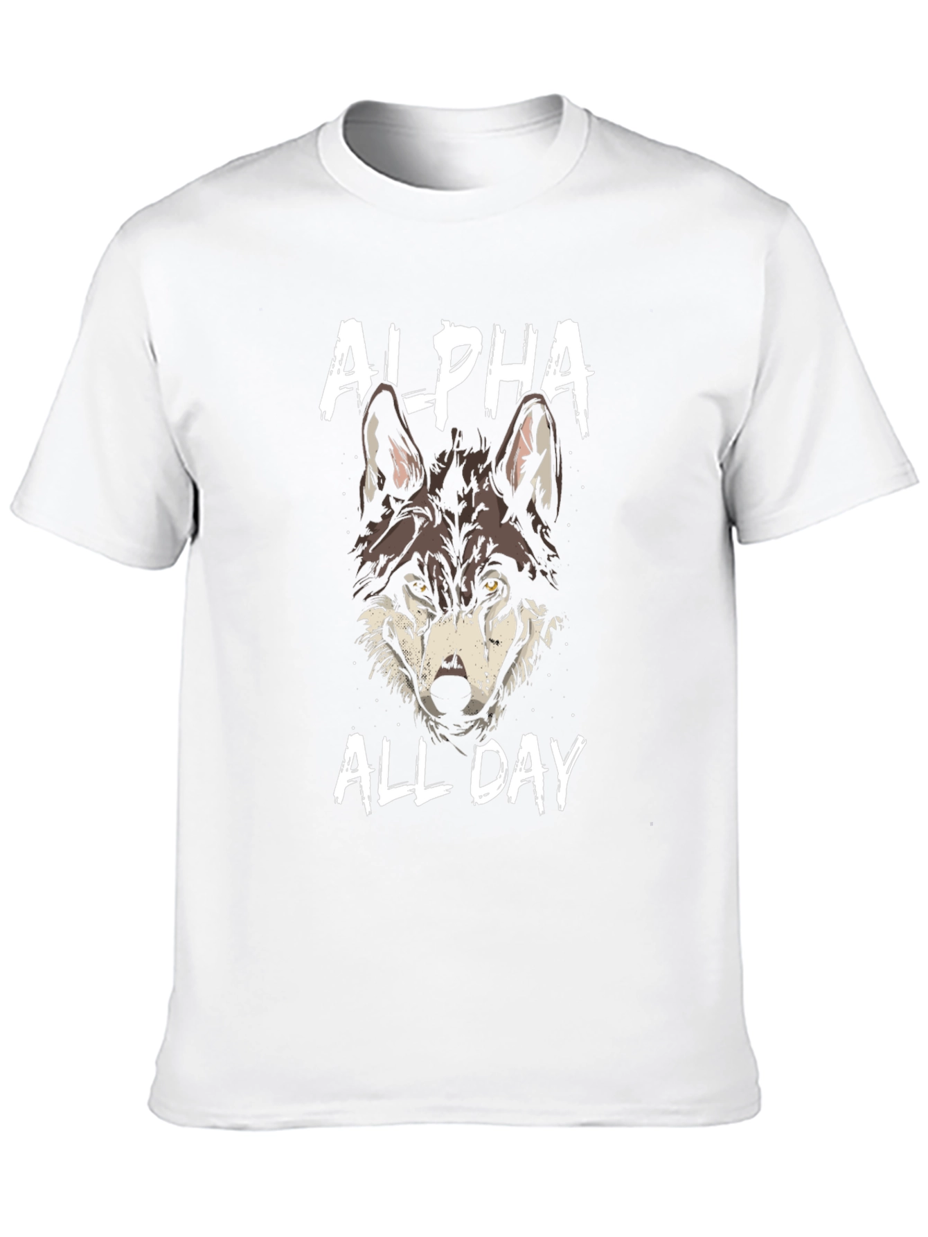Alpha Wolf Graphic T-Shirt - Black Cotton Tee