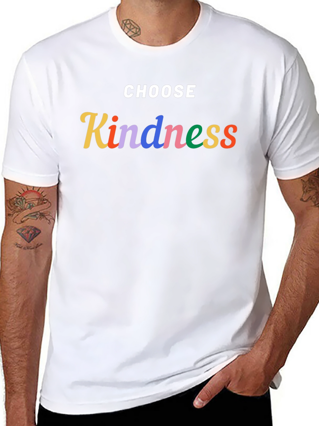 Choose Kindness Graphic Tee - Black Casual T-Shirt