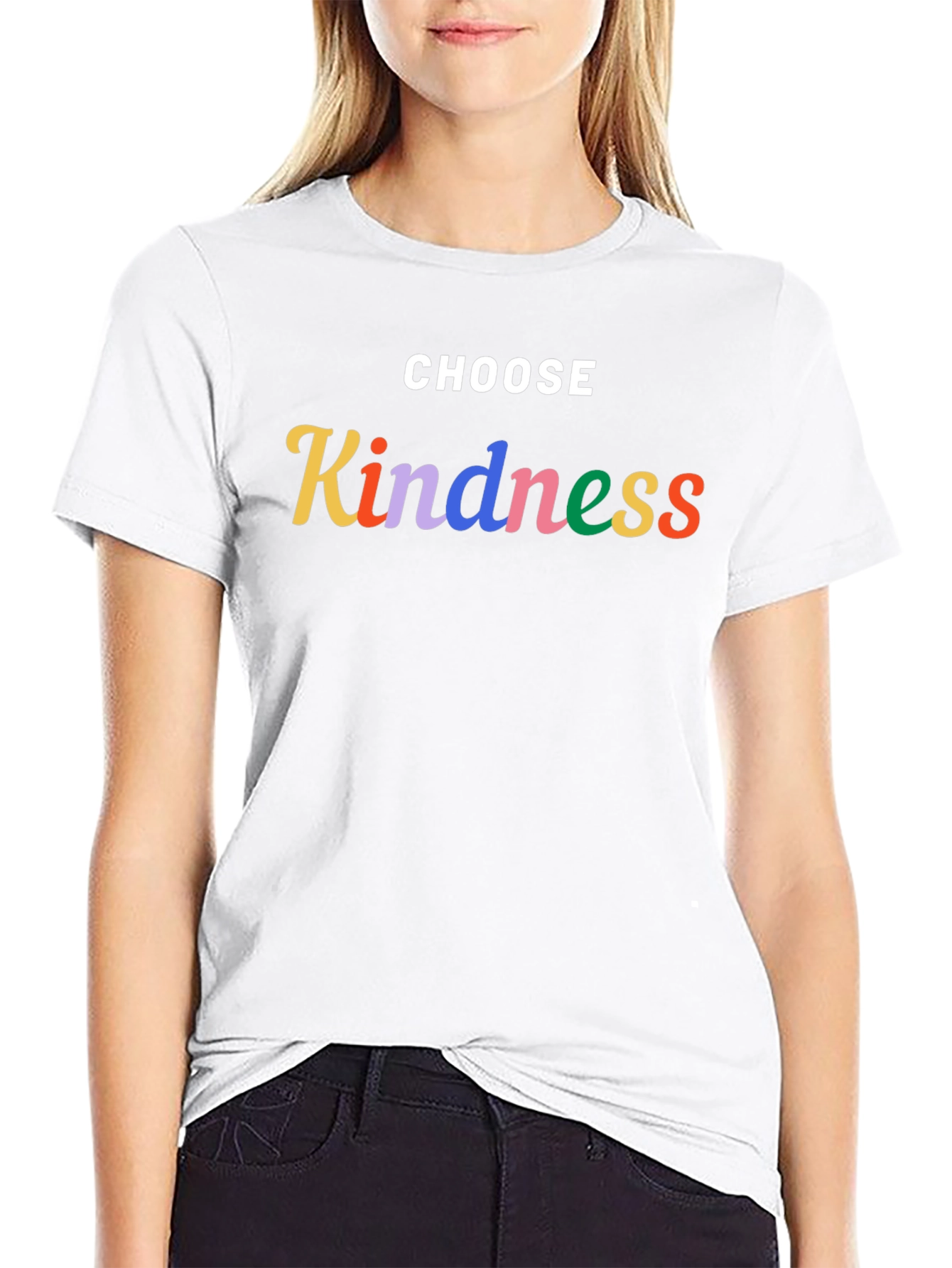 Choose Kindness Graphic Tee - Black Casual T-Shirt