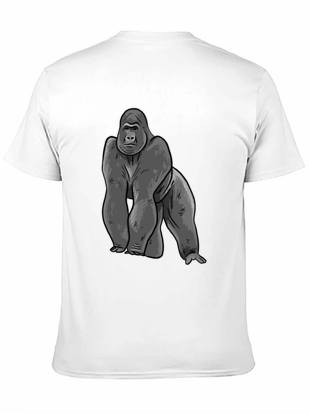 Gorilla Graphic Black T-Shirt - Cool Animal Tee