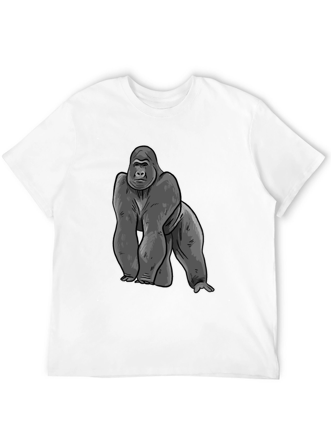 Gorilla Graphic Black T-Shirt - Cool Animal Tee