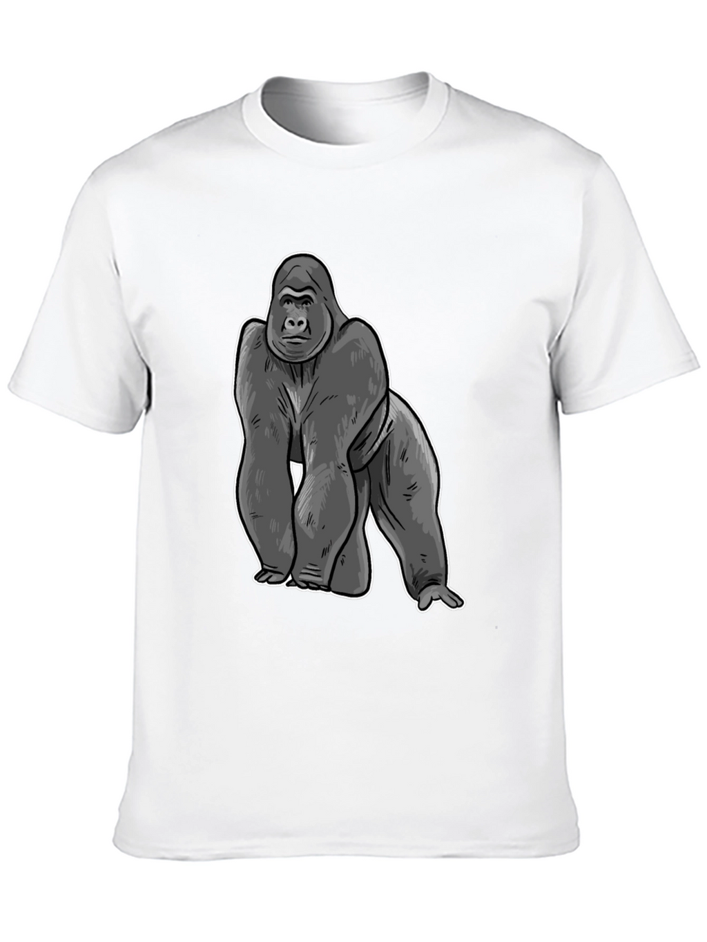 Gorilla Graphic Black T-Shirt - Cool Animal Tee