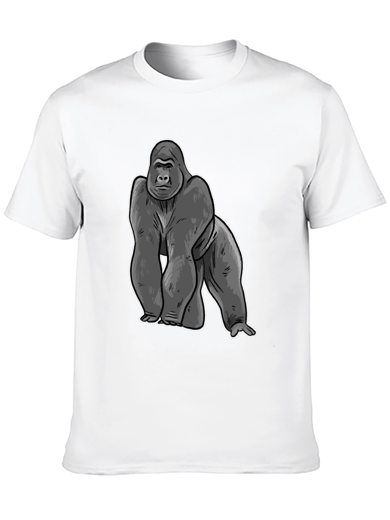 Gorilla Graphic Black T-Shirt - Cool Animal Tee