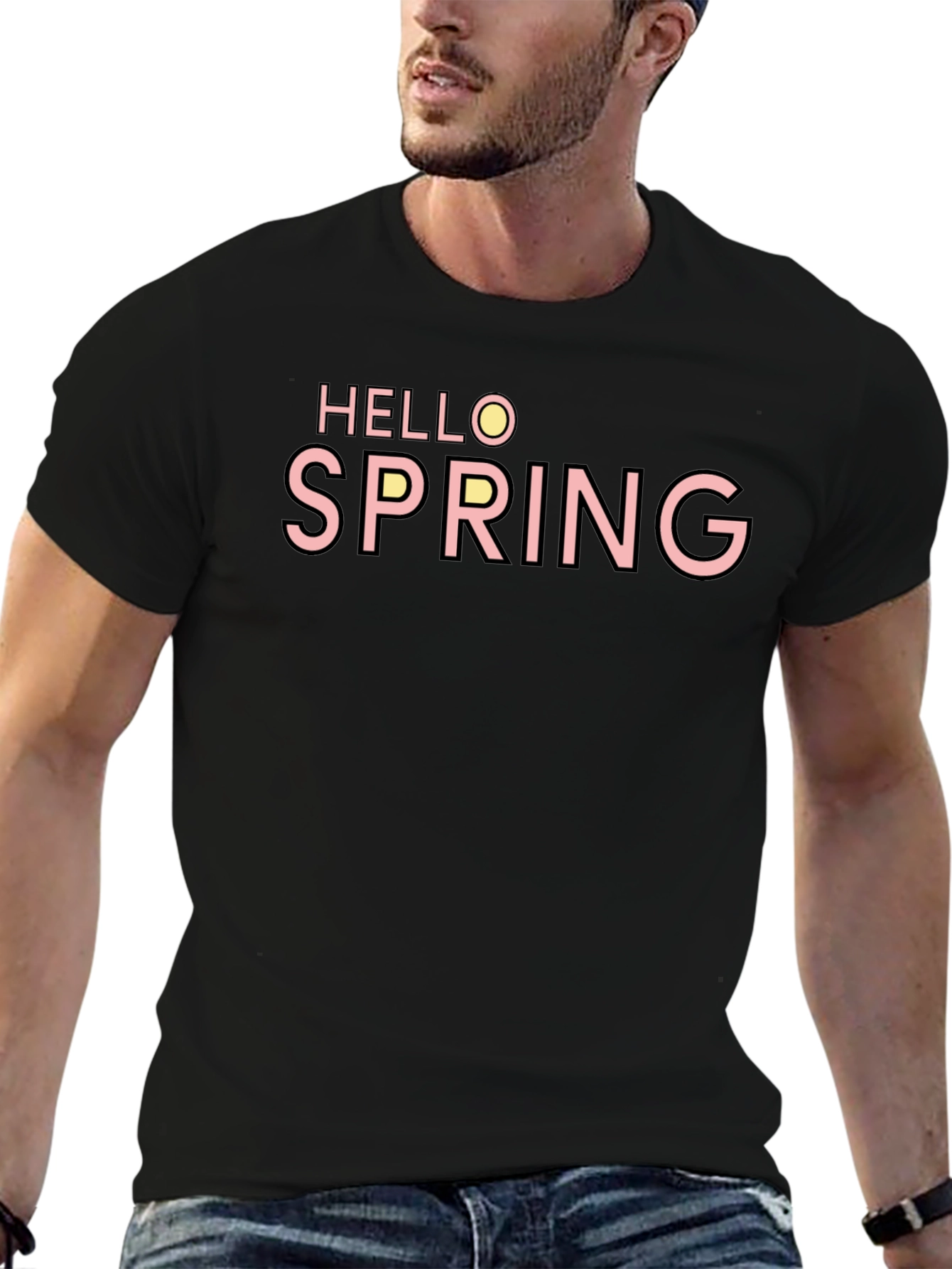 Hello Spring T-Shirt - Short Sleeve Crew Neck