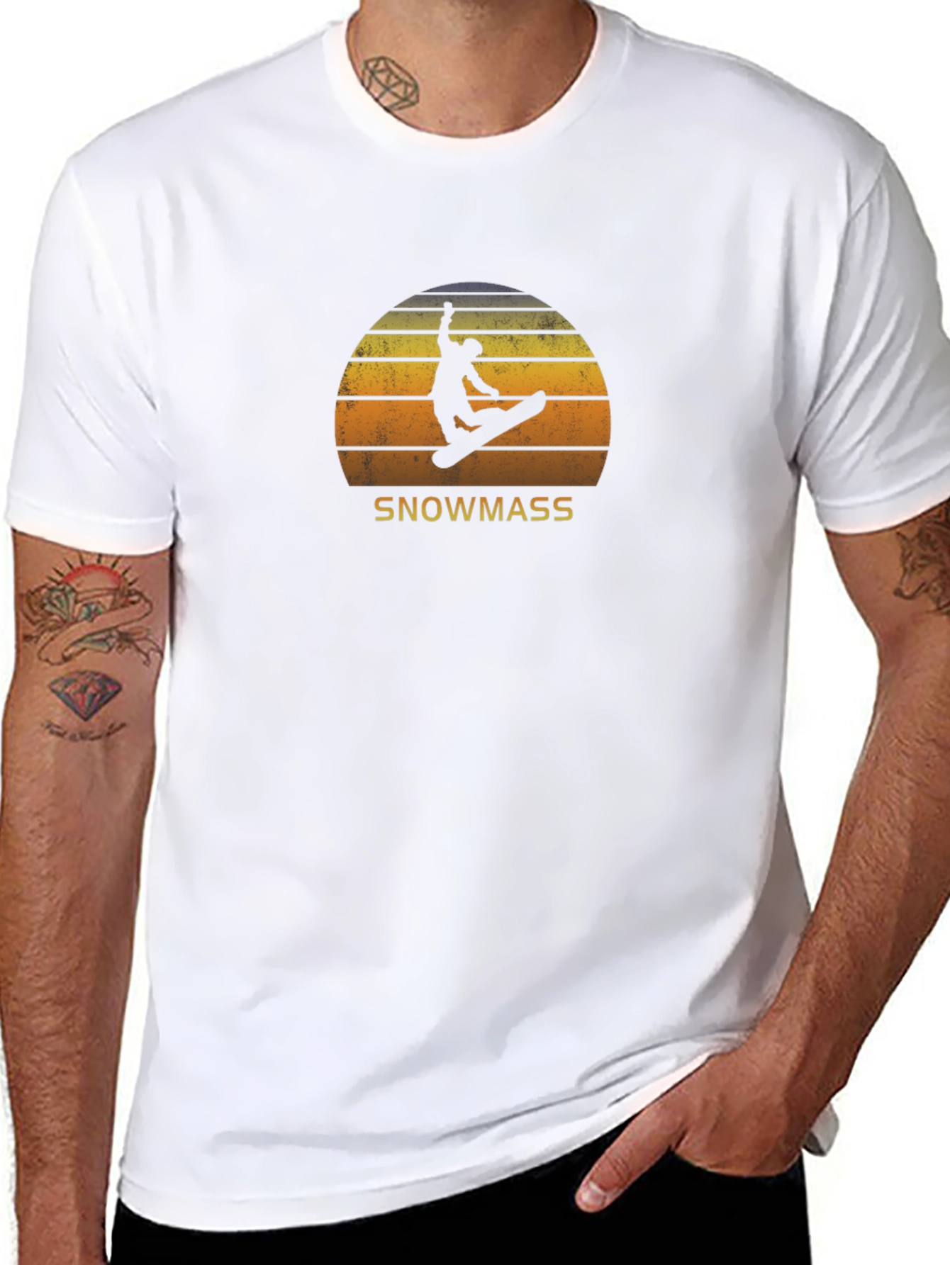 Snowmass Retro Sunset T-Shirt - Snowboarding Style