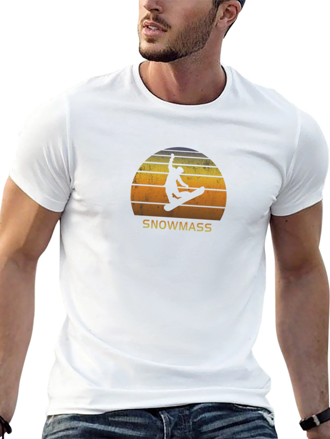 Snowmass Retro Sunset T-Shirt - Snowboarding Style