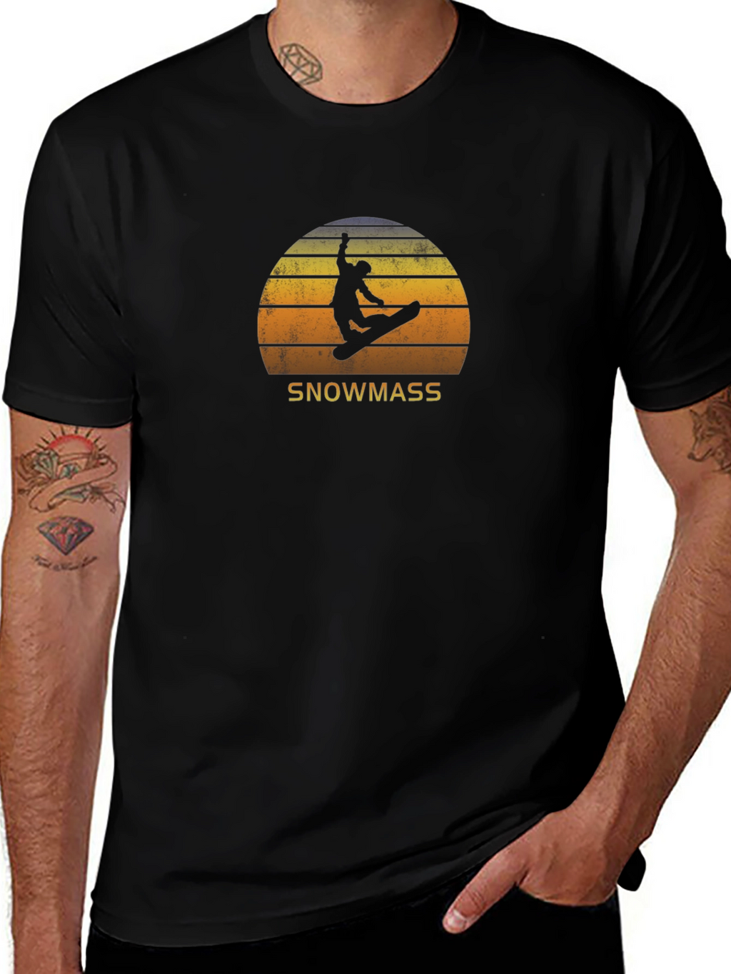 Snowmass Retro Sunset T-Shirt - Snowboarding Style
