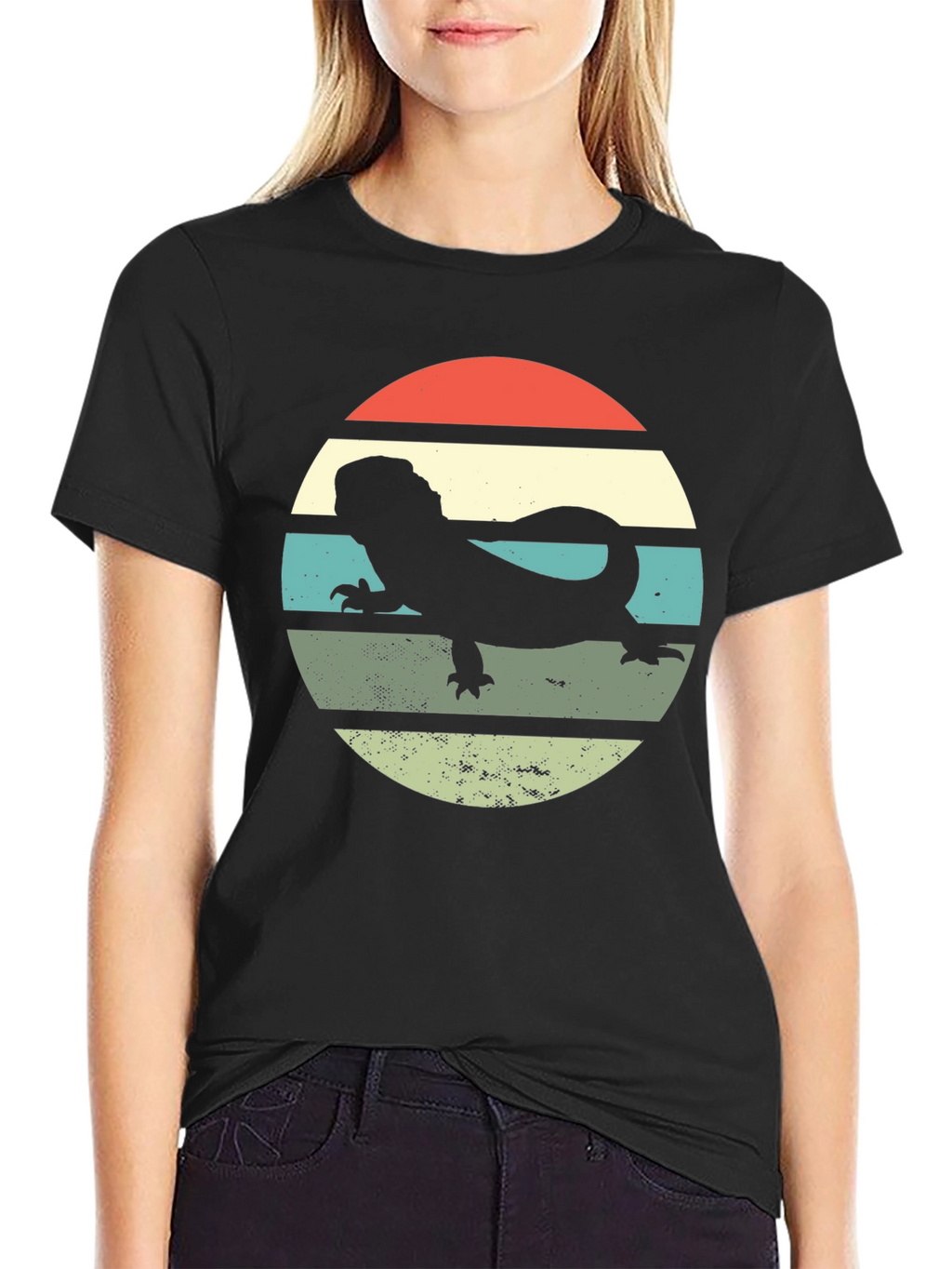 Retro Bearded Dragon Sunset T-Shirt