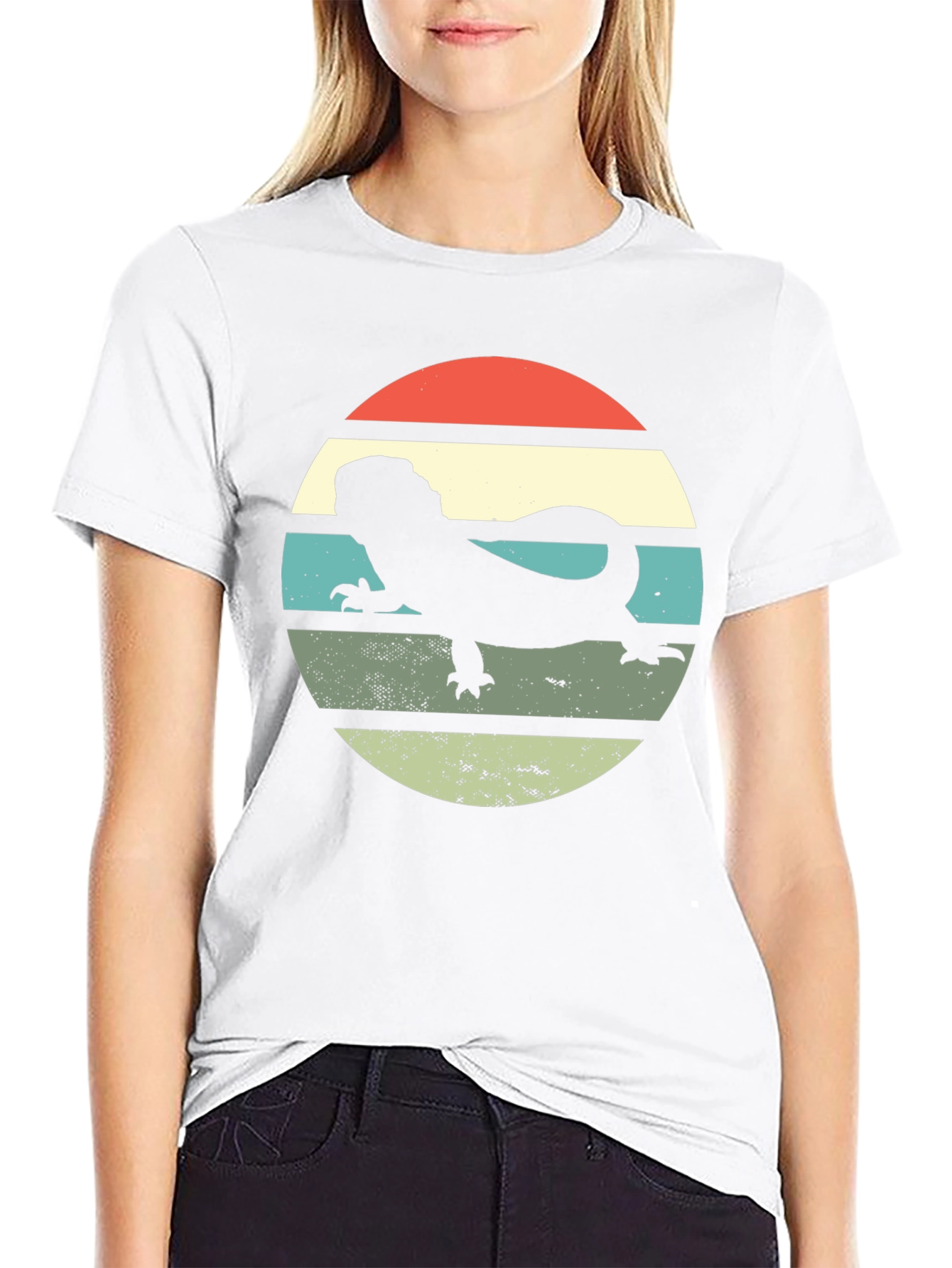 Retro Bearded Dragon Sunset T-Shirt