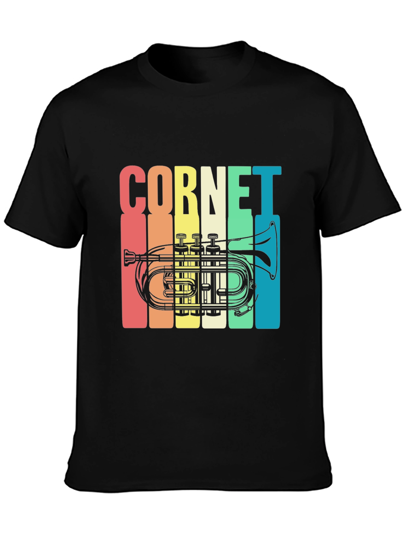 Vintage Cornet T-Shirt - Retro Musical Instrument Tee