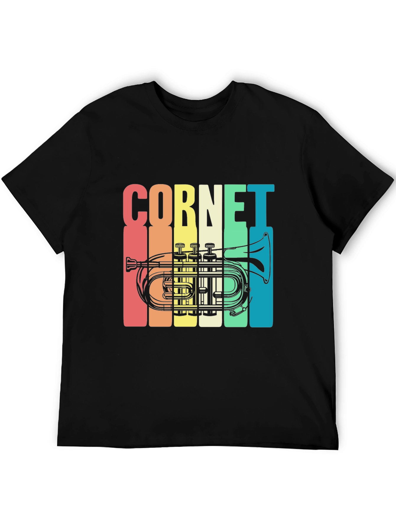 Vintage Cornet T-Shirt - Retro Musical Instrument Tee