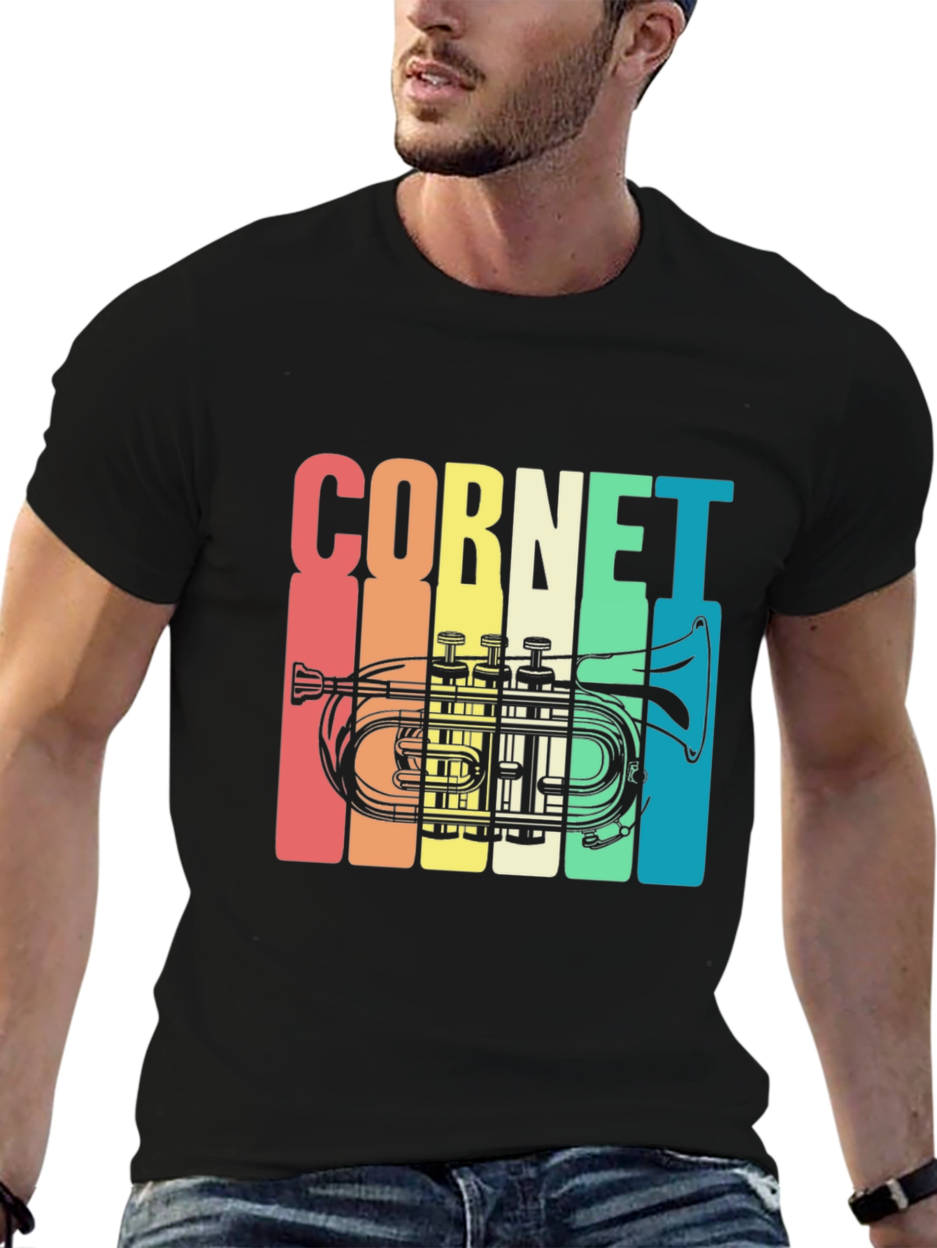 Vintage Cornet T-Shirt - Retro Musical Instrument Tee