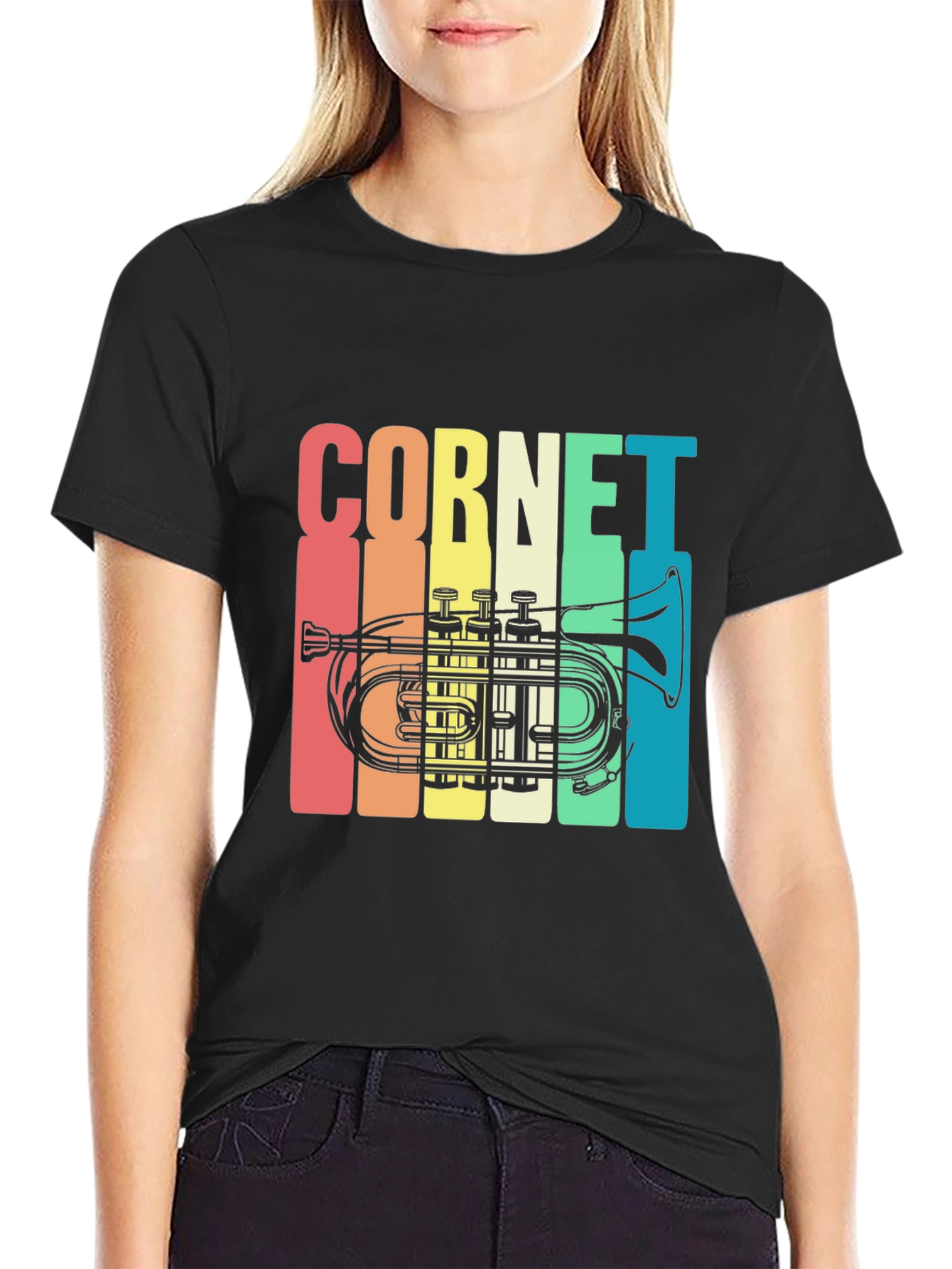 Vintage Cornet T-Shirt - Retro Musical Instrument Tee