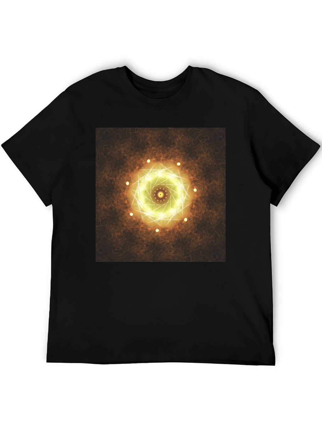 Geometric Light Design Black T-Shirt